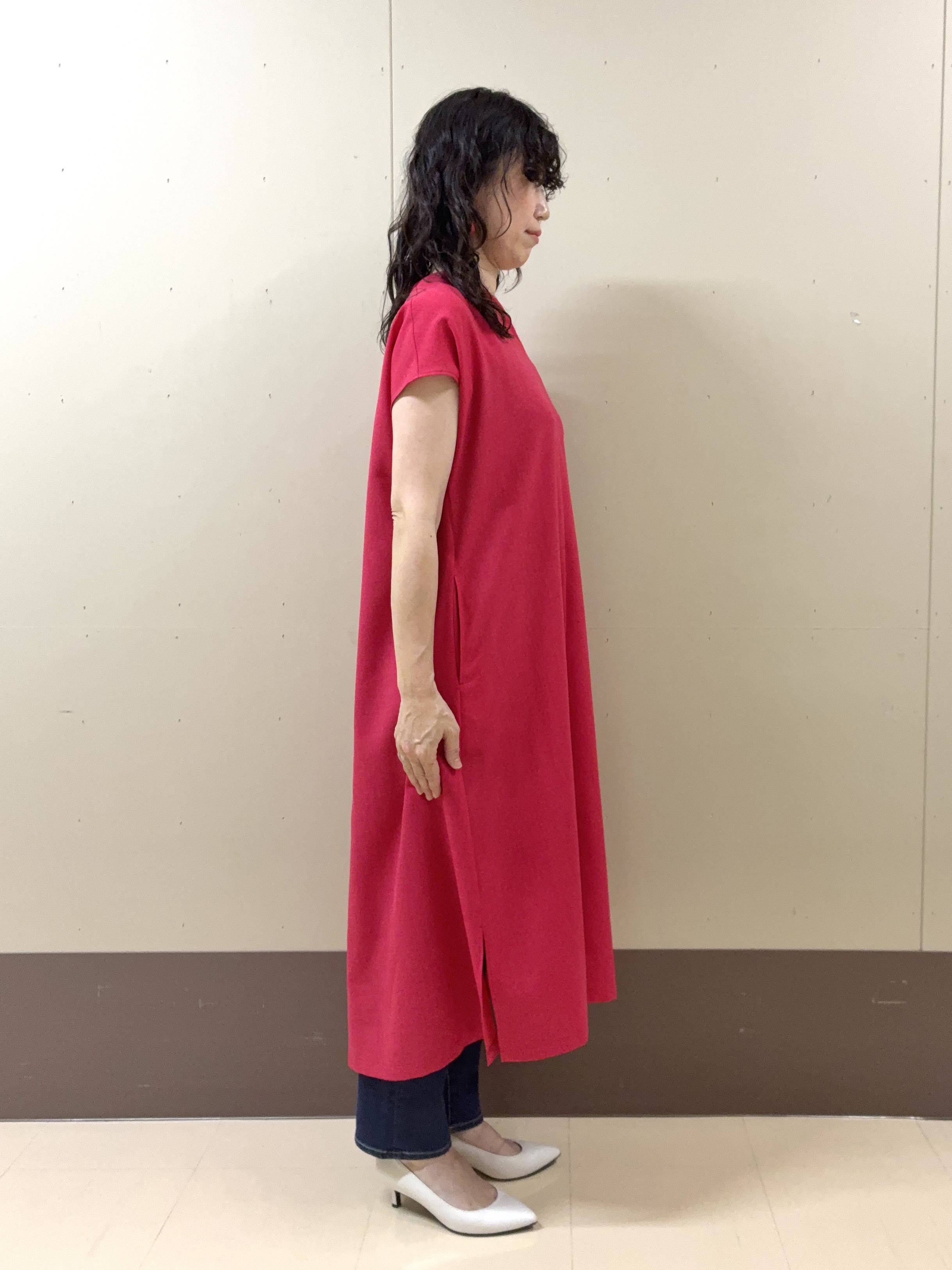 Noriさんの「UNTITLED｜【UV/接触冷感/遮熱/通気性】スラブバンドカラーワンピース」を使ったコーディネート