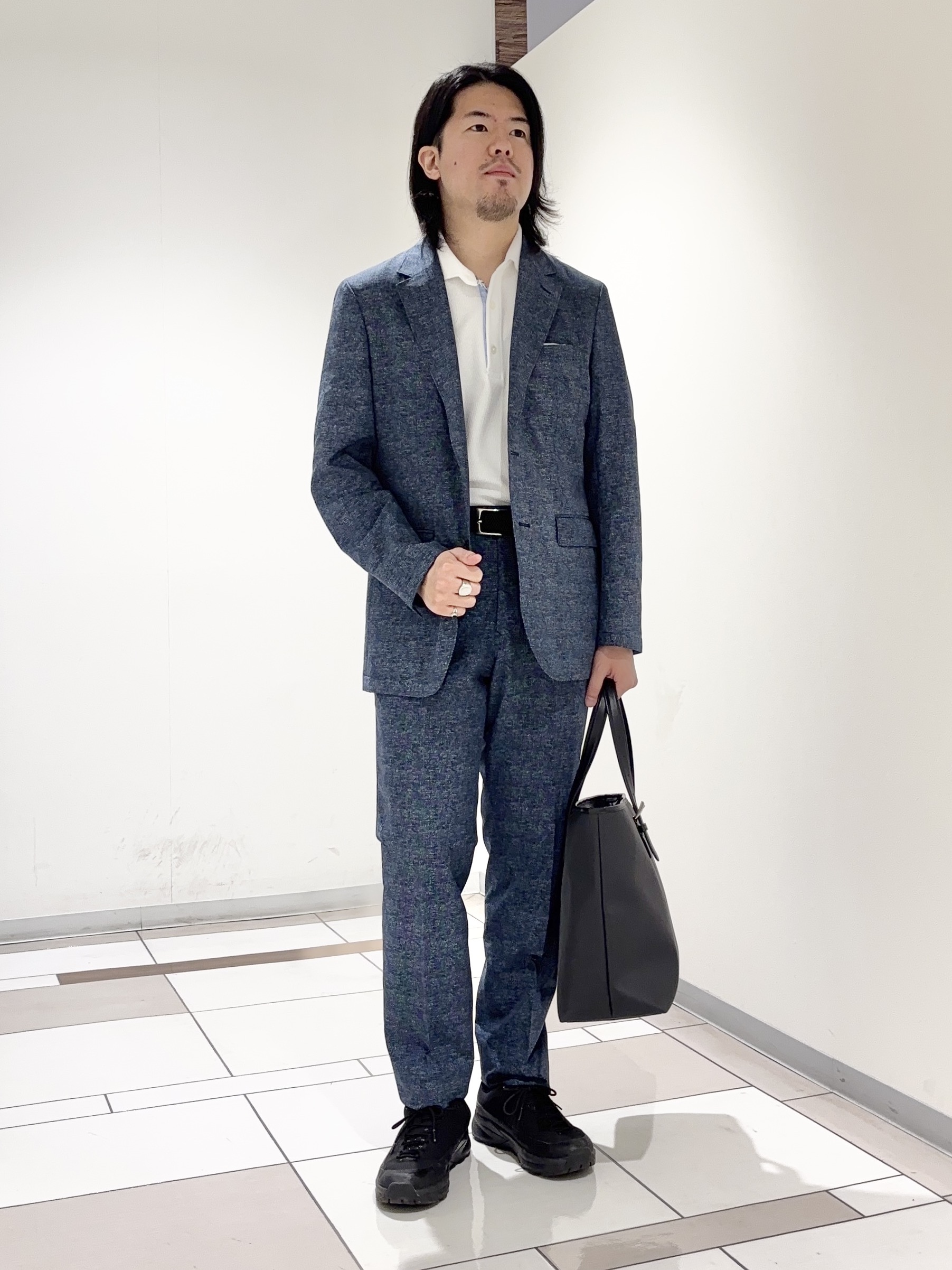 及川さんの「TAKEO KIKUCHI｜【抗菌防臭】ステイフレッシュ ポロシャツ」を使ったコーディネート
