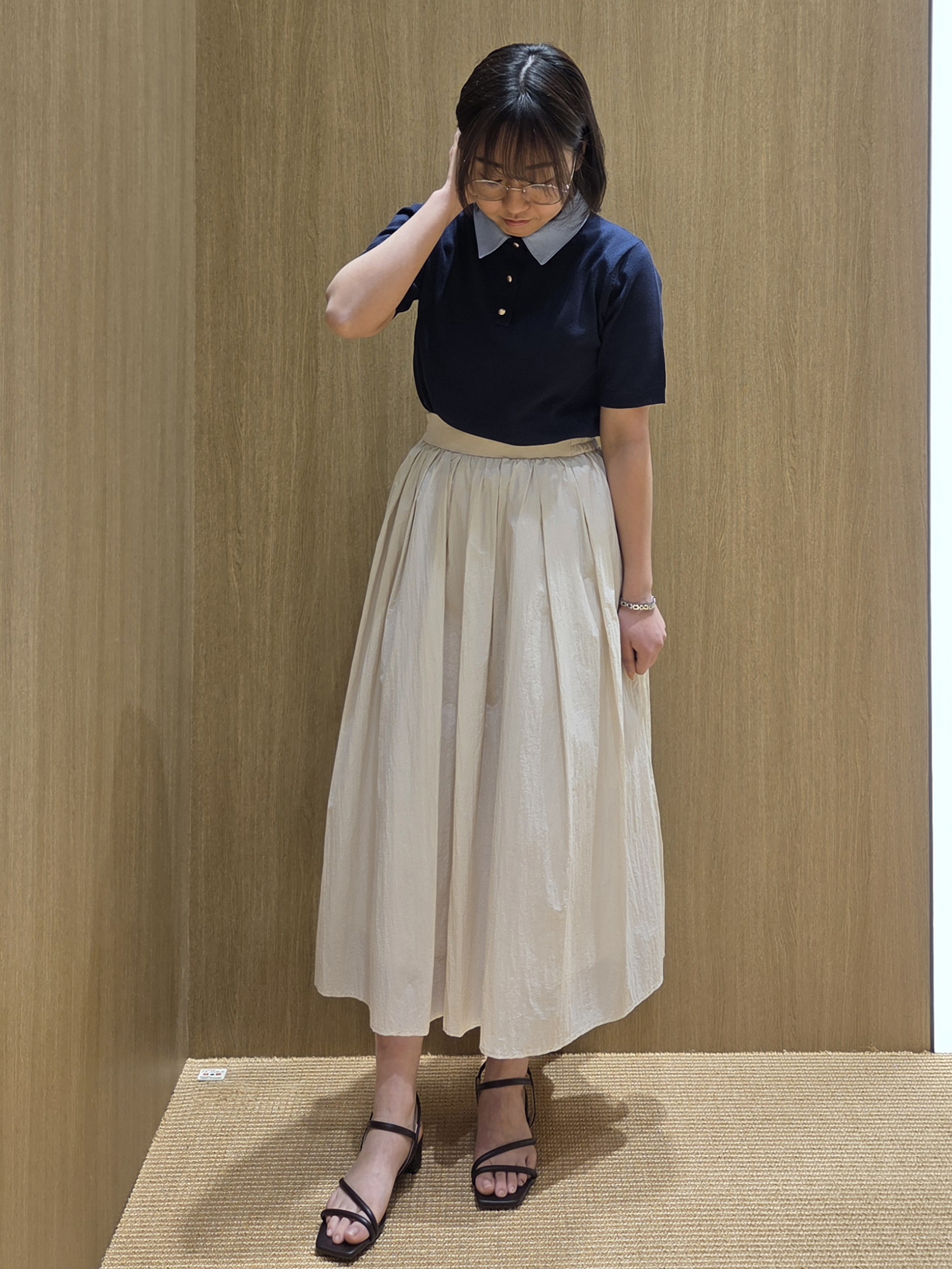Sumiさんの「OPAQUE.CLIP｜2WAY衿付きニット【洗濯機OK】」を使ったコーディネート