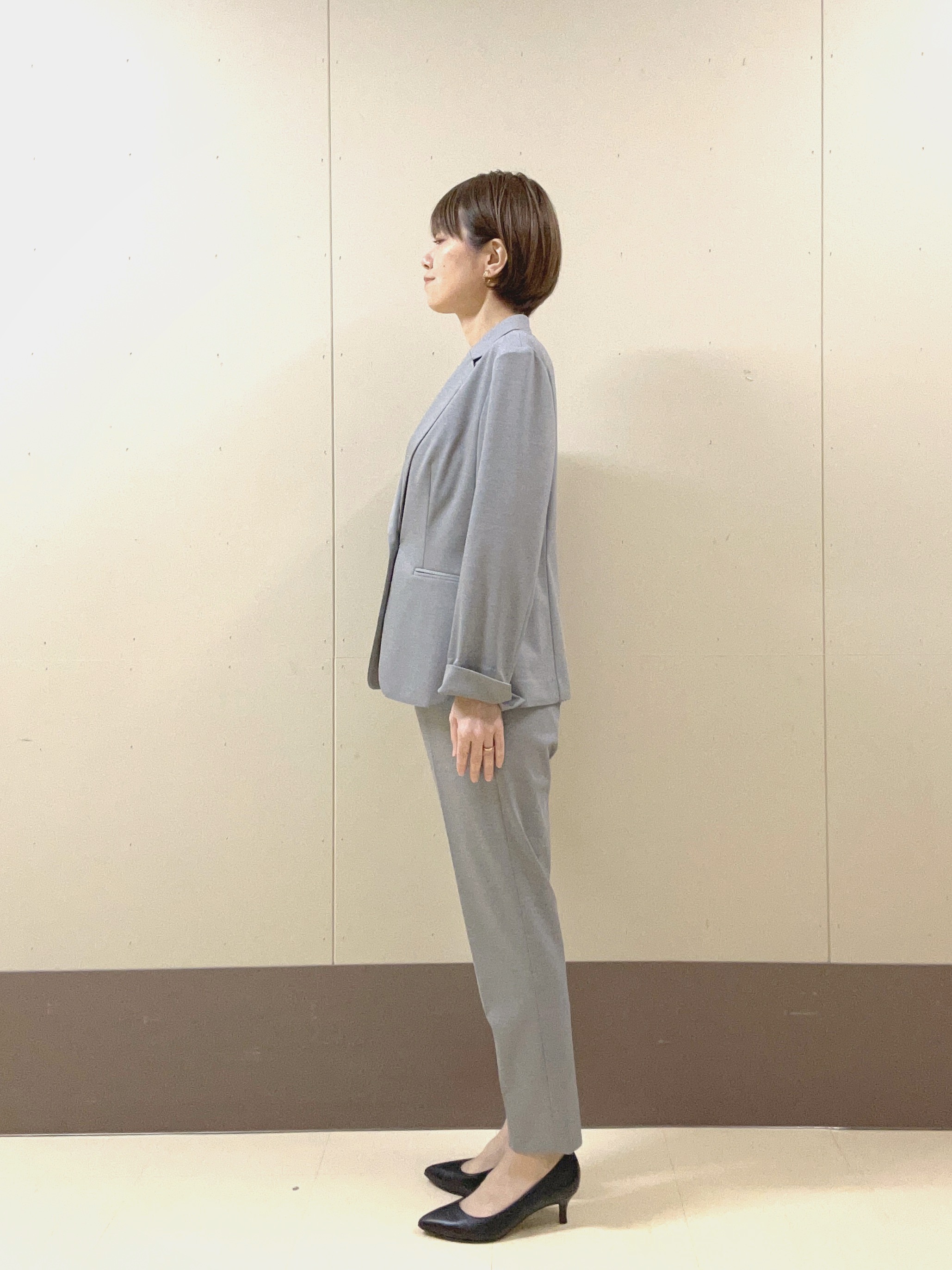 hosoiさんの「UNTITLED｜【UV/接触冷感/スーツ】ジャージテーラードジャケット」を使ったコーディネート