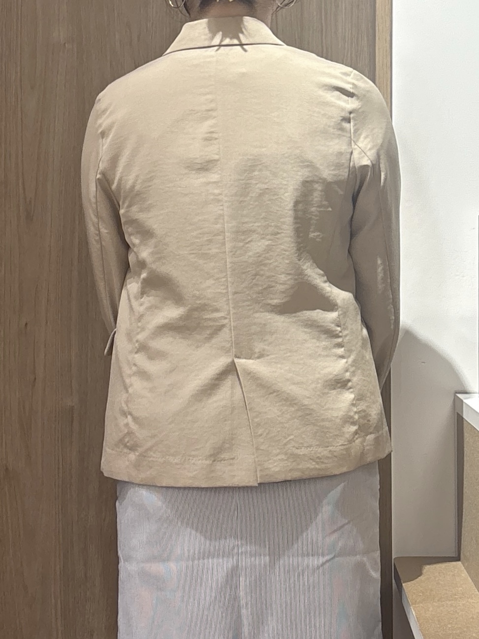 このかさんの「index｜《再入荷》ダブルブレストテーラードジャケット【接触冷感／吸水速乾／イージーアイロン／防シワ／洗濯機O」を使ったコーディネート