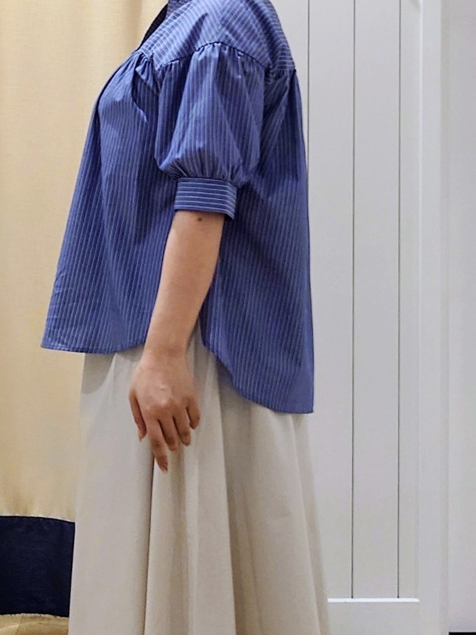 Haraさんの「Dessin｜【洗える】ストライプスキッパーシャツ」を使ったコーディネート