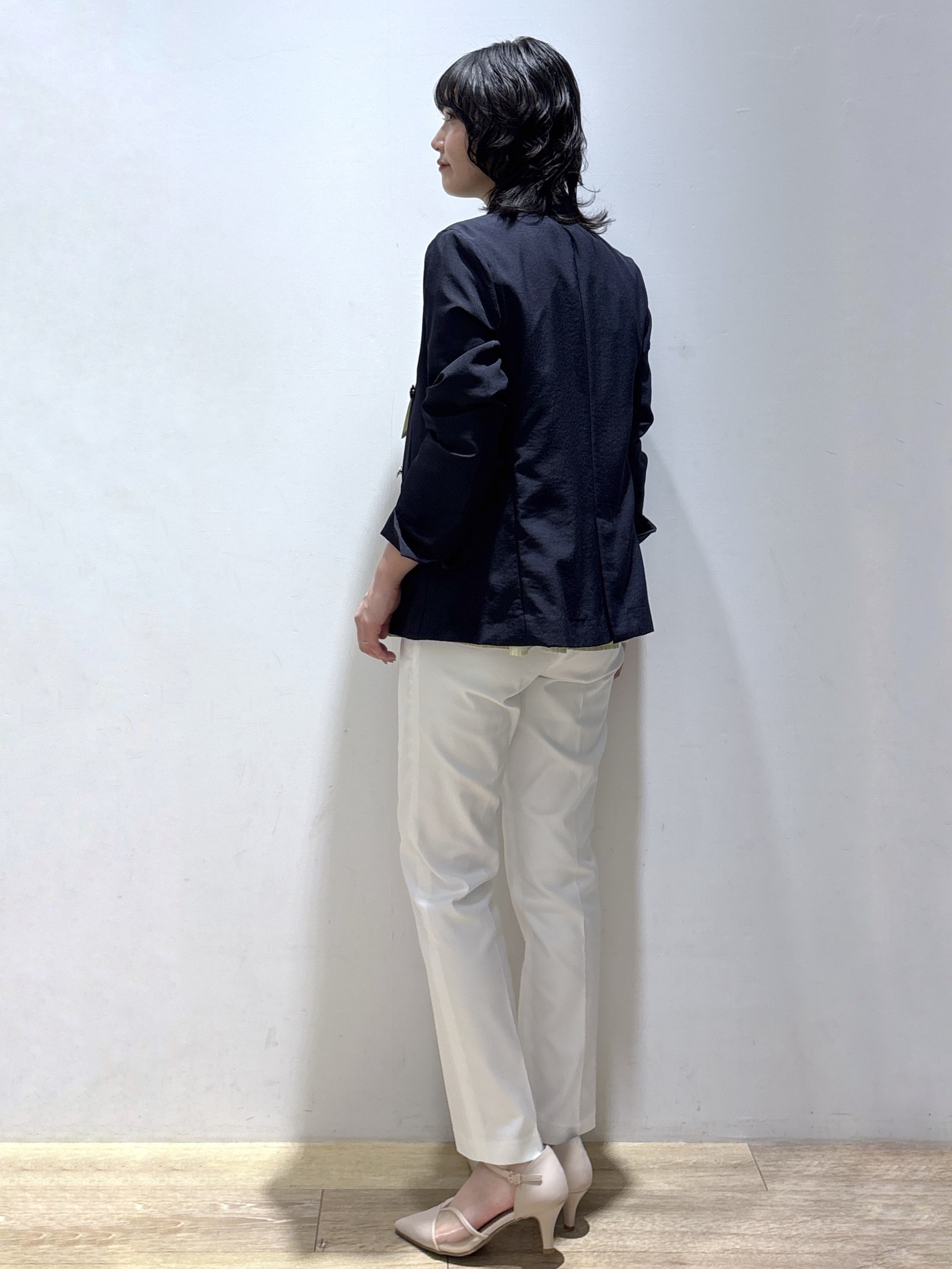 mizukiさんの「index｜《再入荷》ダブルブレストテーラードジャケット【接触冷感／吸水速乾／イージーアイロン／防シワ／洗濯機O」を使ったコーディネート