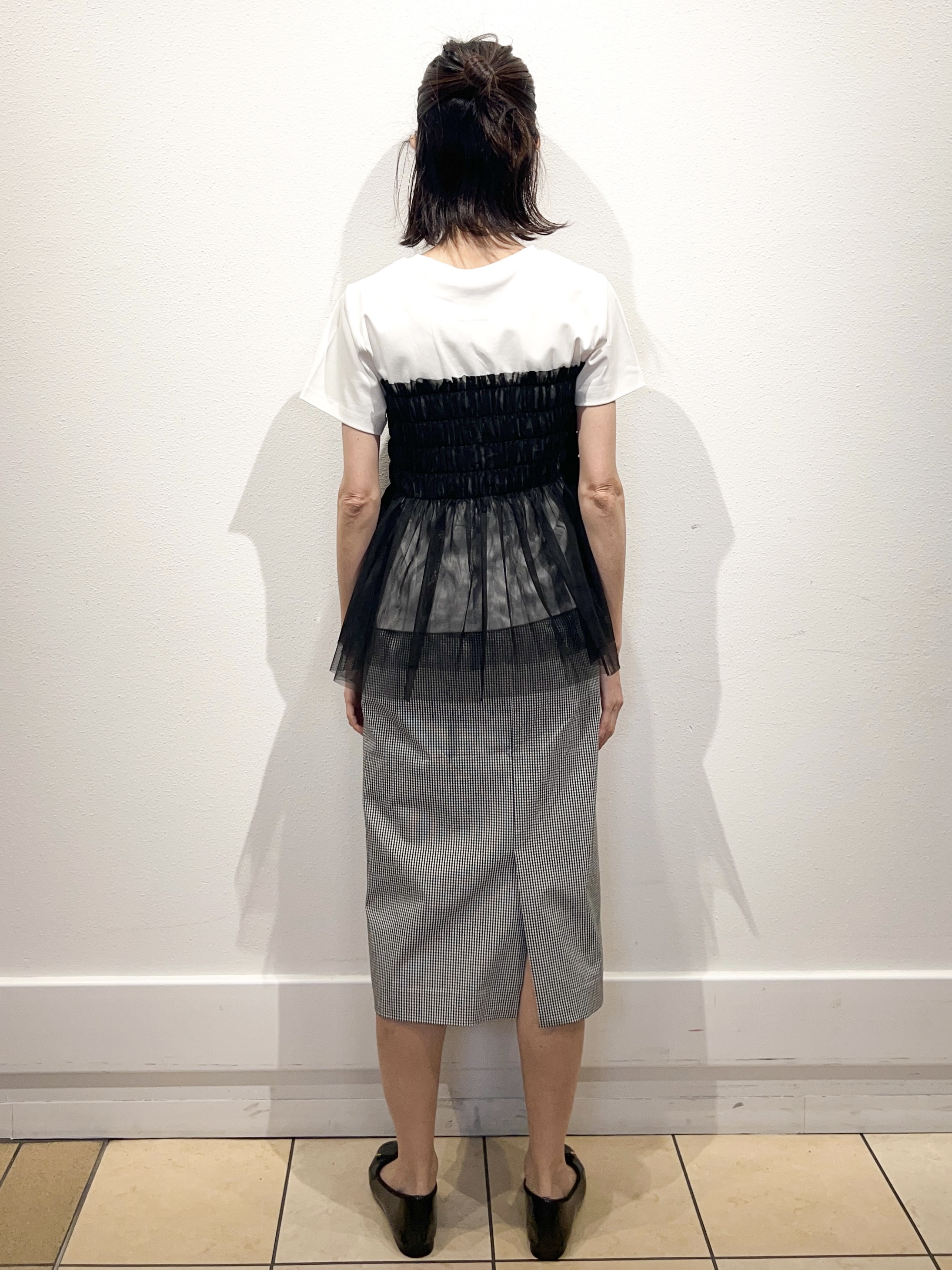 ももちぃさんの「index｜チュールペプラムトップス【洗濯機OK／接触冷感／UVケア】」を使ったコーディネート