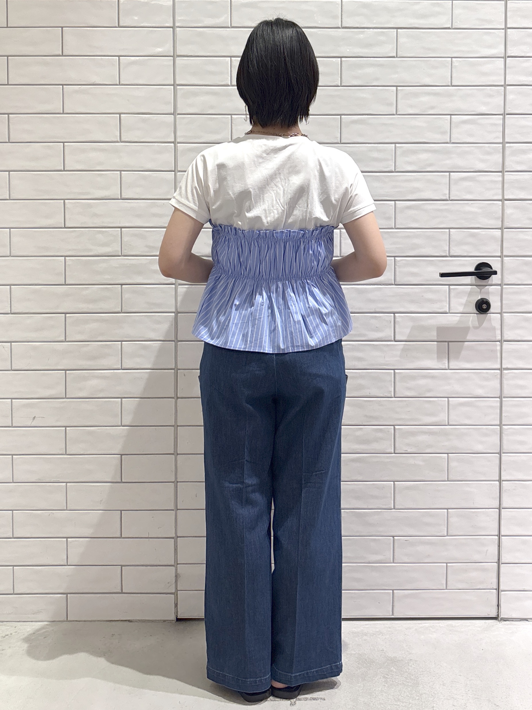 ayumiさんの「OPAQUE.CLIP｜ビスチェドッキングTシャツ【洗濯機OK】」を使ったコーディネート