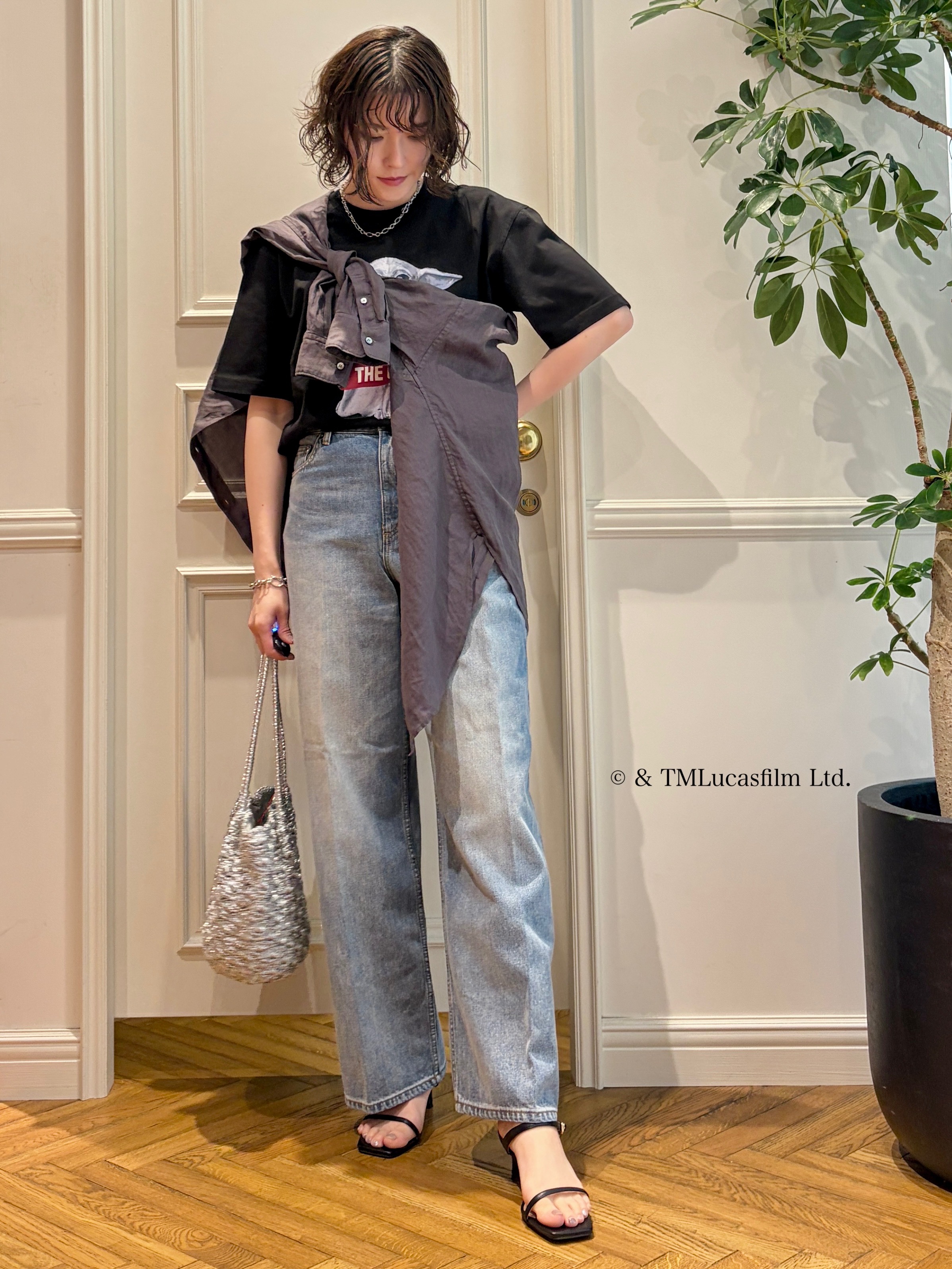 nakaoさんの「DRESSTERIOR｜ヴィンテージ加工ワイドデニムパンツ」を使ったコーディネート