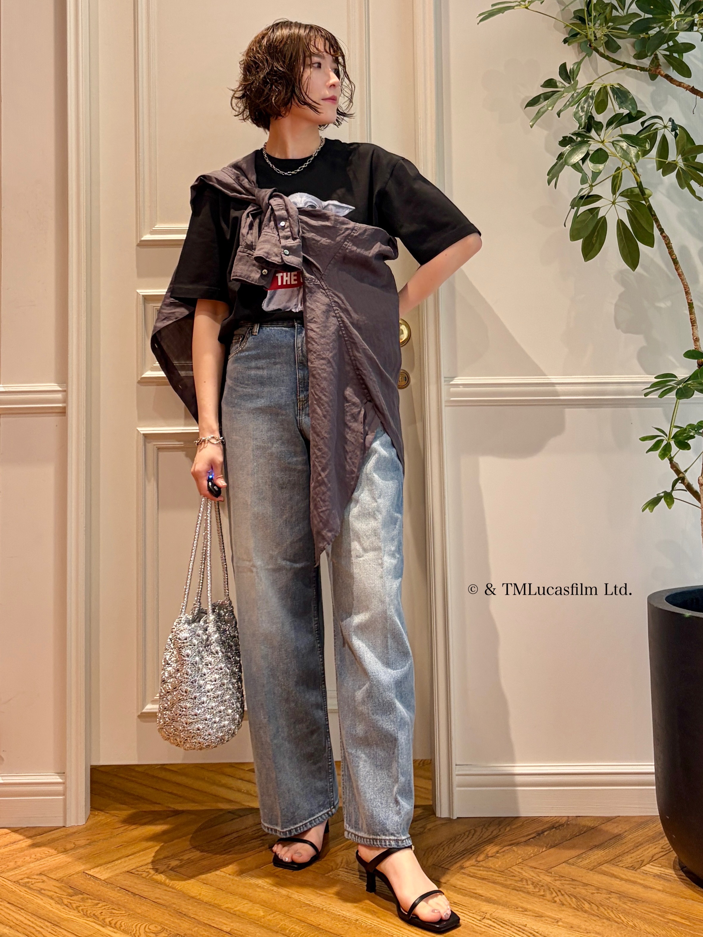 nakaoさんの「DRESSTERIOR｜ヴィンテージ加工ワイドデニムパンツ」を使ったコーディネート