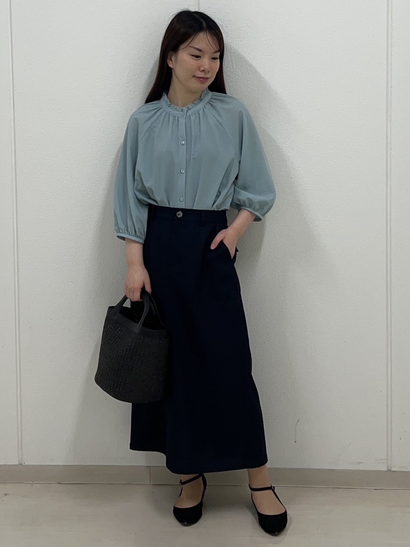 ゆうさんの「Reflect｜プチハイネック フリルデザインブラウス」を使ったコーディネート
