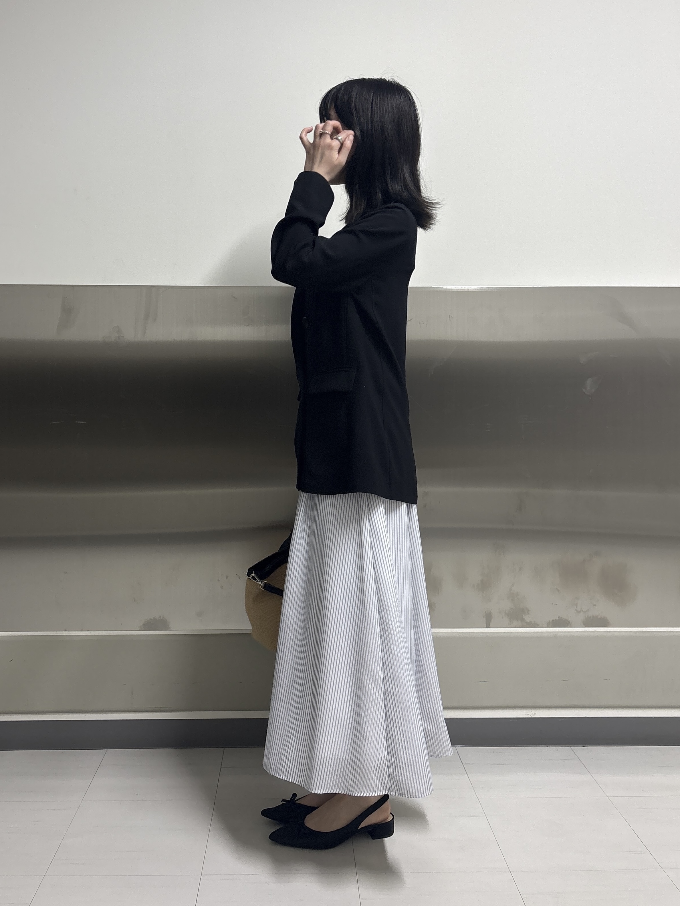 Yoshimiさんの「INDIVI｜【洗える／多機能／SETUP可】着る日傘ダブルジャケット」を使ったコーディネート