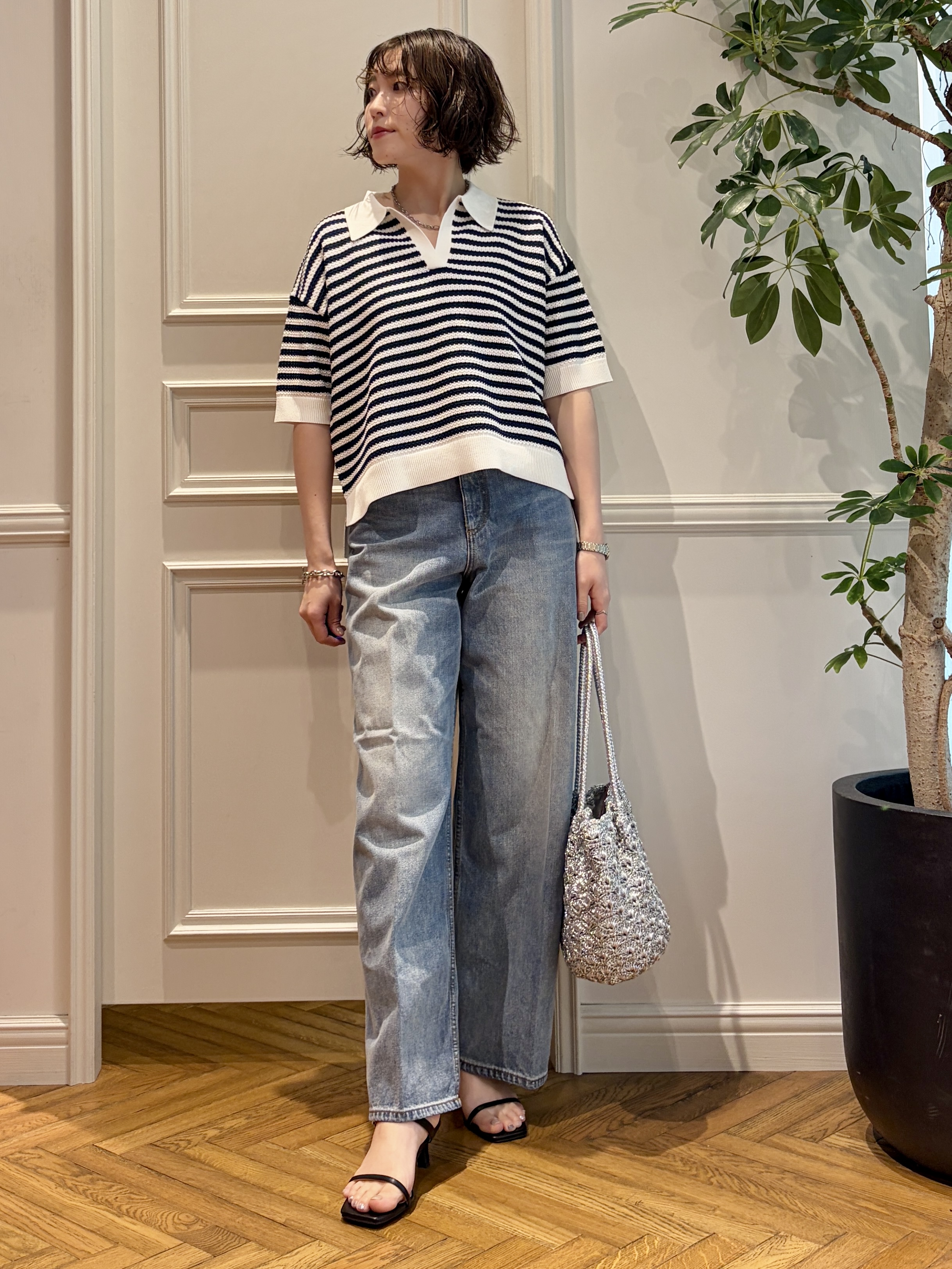 nakaoさんの「DRESSTERIOR｜ヴィンテージ加工ワイドデニムパンツ」を使ったコーディネート
