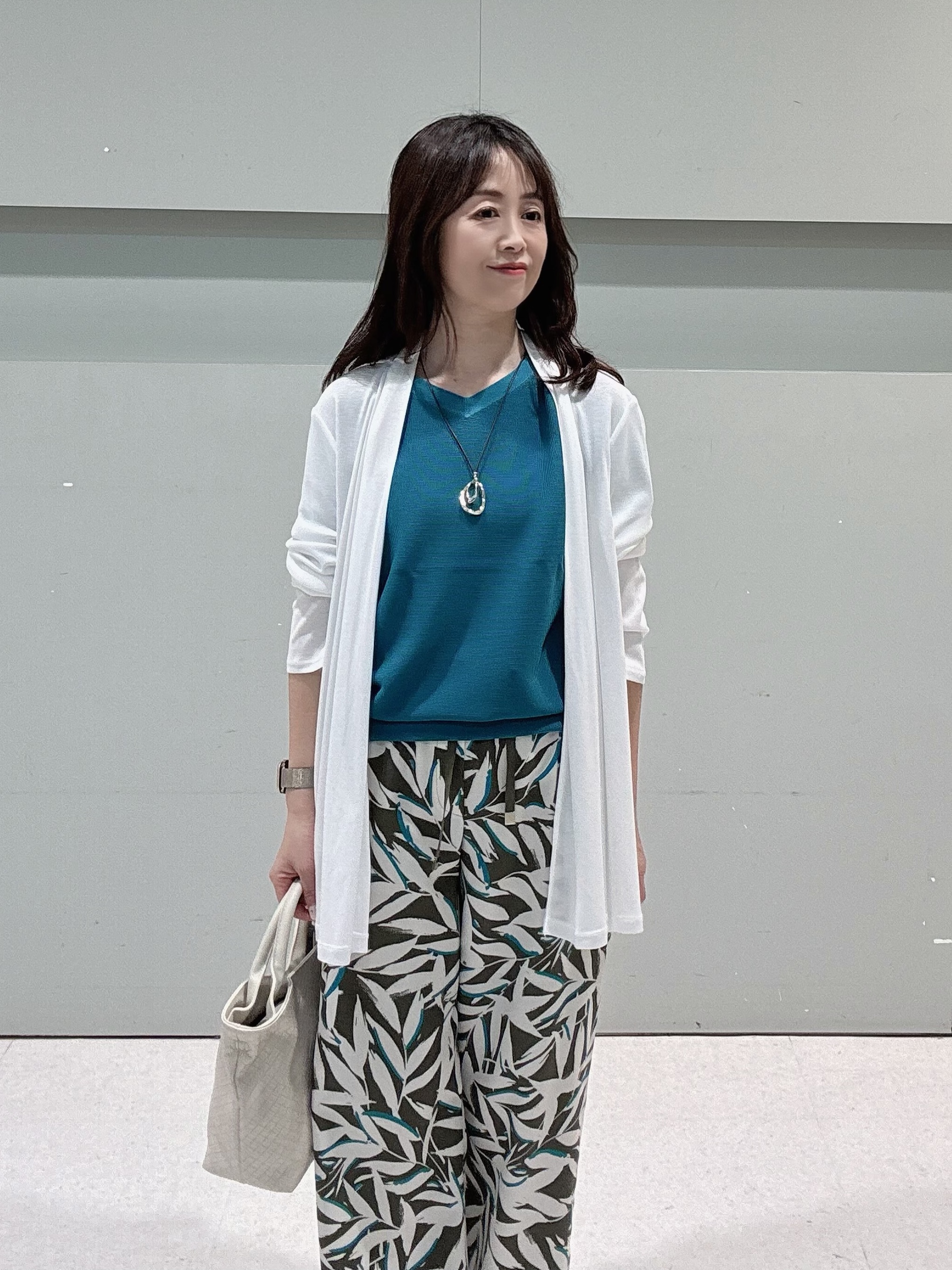makiさんの「UNTITLED｜【接触冷感/UVカット/遮熱機能】フライスジャージカーディガン」を使ったコーディネート