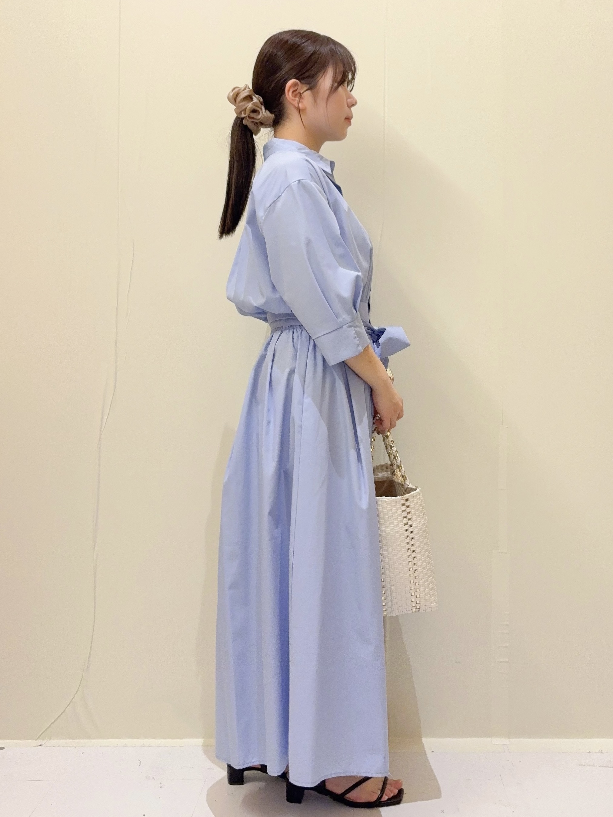 ayumiさんの「OPAQUE.CLIP｜リボンベルト付きシャツワンピース【洗濯機OK／防シワ加工】」を使ったコーディネート