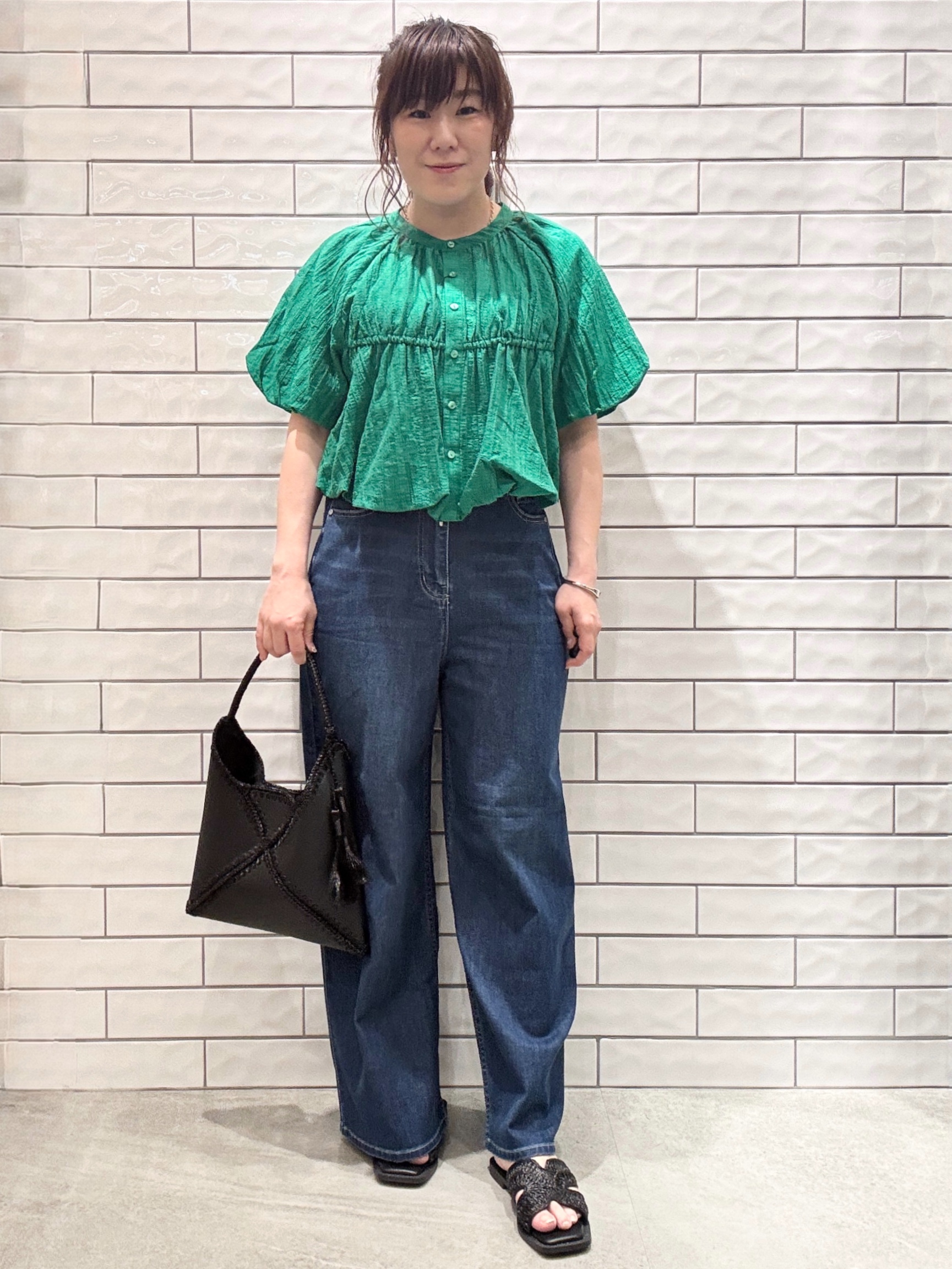 maichiさんの「OPAQUE.CLIP｜バルーンデザインブラウス【洗濯機OK】」を使ったコーディネート