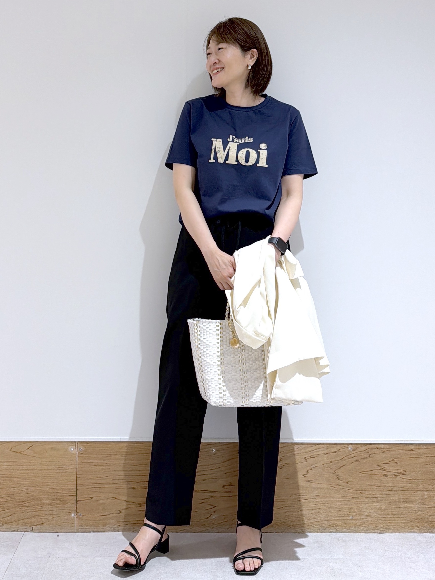 Yukinkoさんの「OPAQUE.CLIP｜アソートロゴTシャツ【洗濯機OK】」を使ったコーディネート