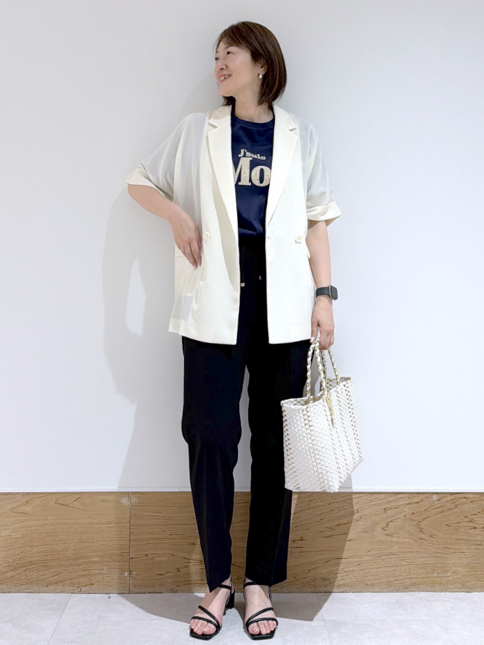 Yukinkoさんの「OPAQUE.CLIP｜アソートロゴTシャツ【洗濯機OK】」を使ったコーディネート