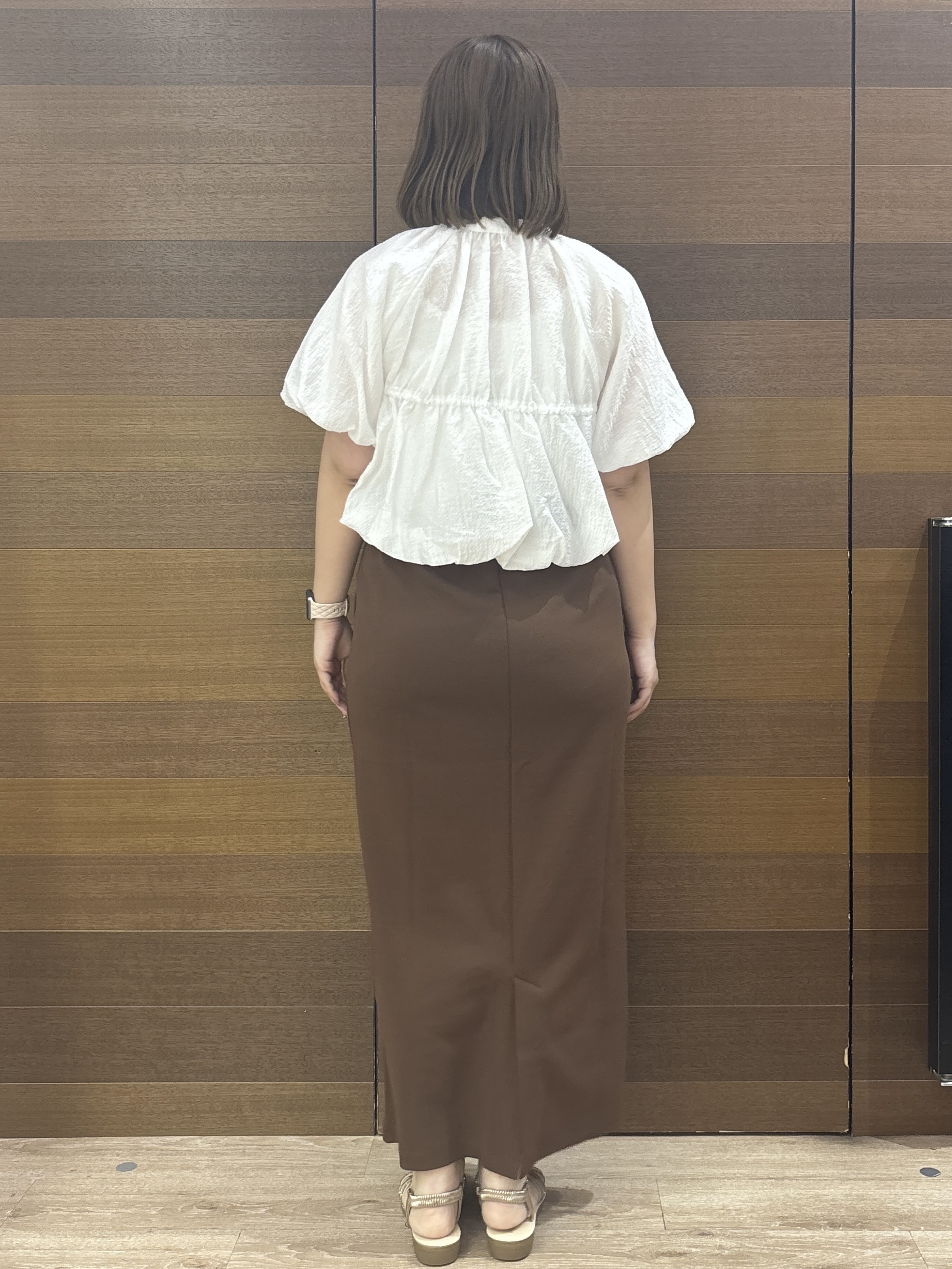 yumeさんの「OPAQUE.CLIP｜バルーンデザインブラウス【洗濯機OK】」を使ったコーディネート
