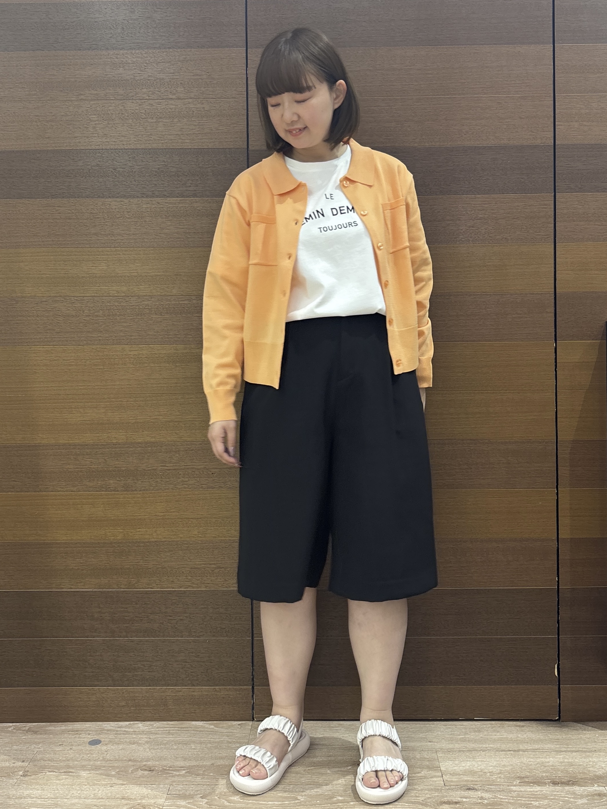 yumeさんの「OPAQUE.CLIP｜ポロ衿ニットカーディガン【洗濯機OK】」を使ったコーディネート