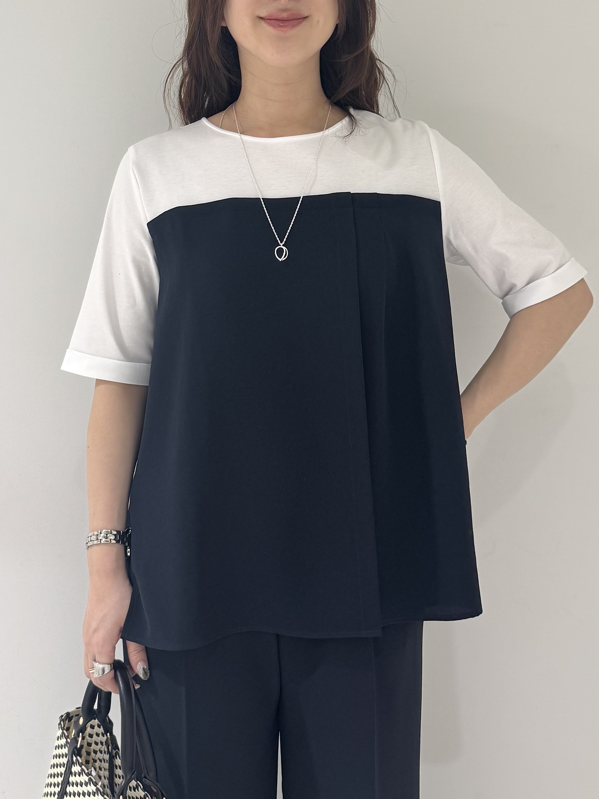 そんさんの「INDIVI｜【着る日傘】ハーフスリーブダブルジャケット」を使ったコーディネート