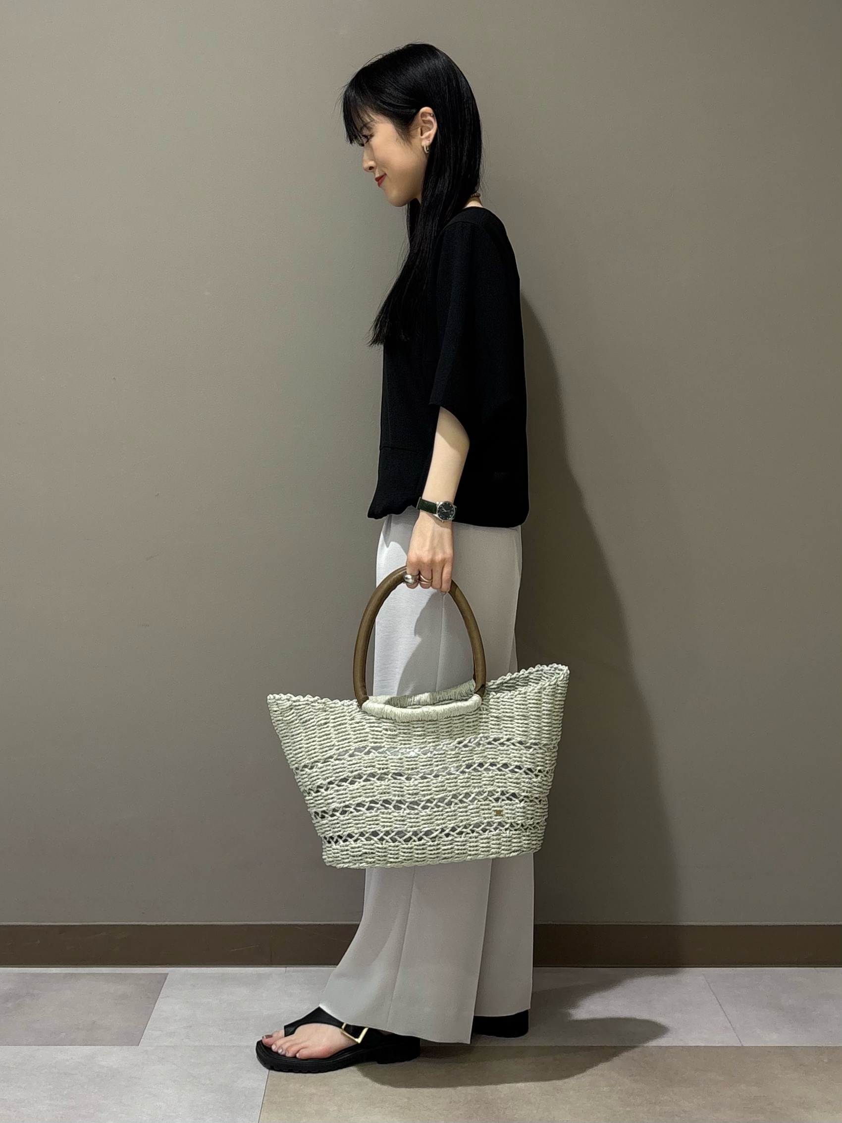KEIKOさんの「INDIVI｜【洗える／2WAY／裾ドロスト付き】 ドルマンスリーブチュニックトップス」を使ったコーディネート