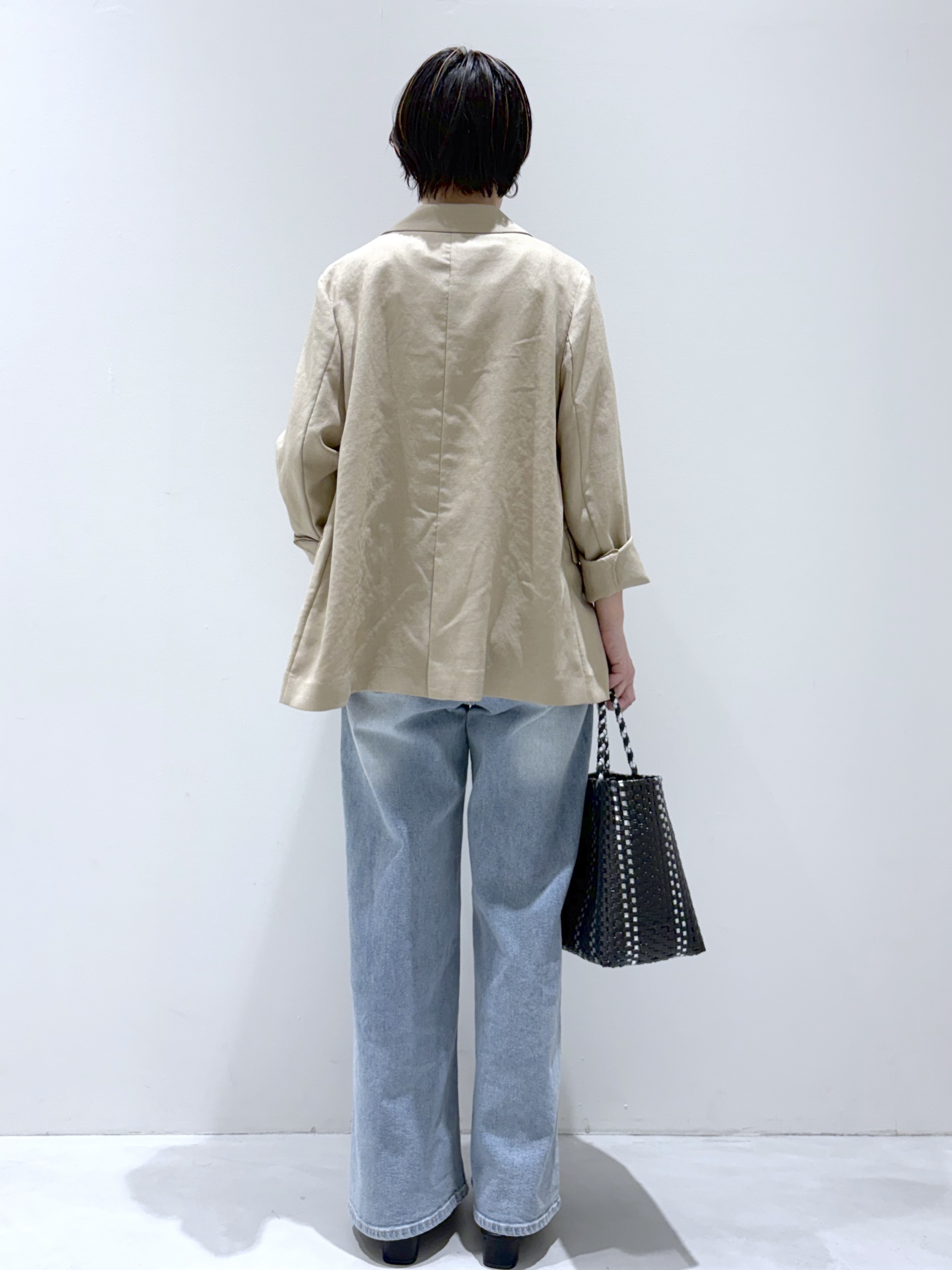こじさんの「OPAQUE.CLIP｜【UV／接触冷感】ダブルブレストジャケット《防シワ加工／洗える》」を使ったコーディネート