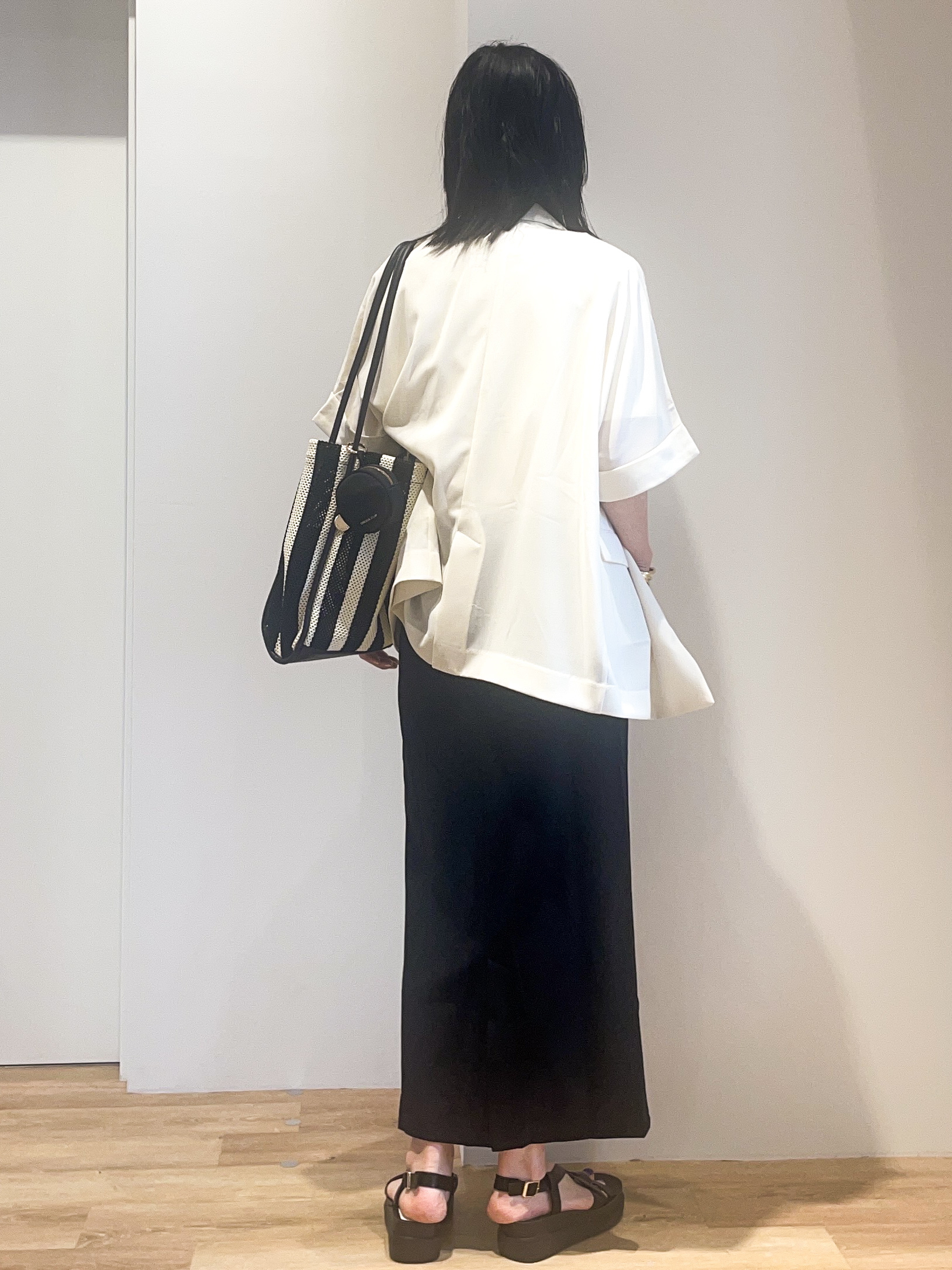 あいさんの「OPAQUE.CLIP｜【接触冷感／吸水速乾／防シワ】リネンライクテーラードジャケット《洗濯機OK》」を使ったコーディネート
