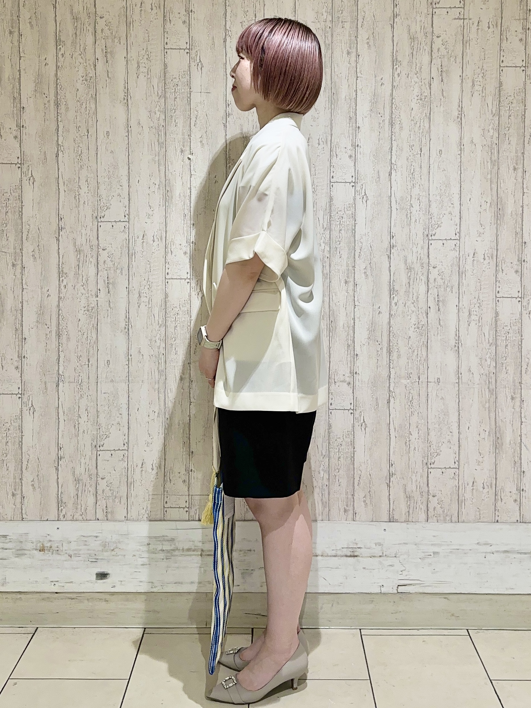 Hana...eさんの「index｜【接触冷感／吸水速乾／防シワ】リネンライクテーラードジャケット《洗濯機OK》」を使ったコーディネート