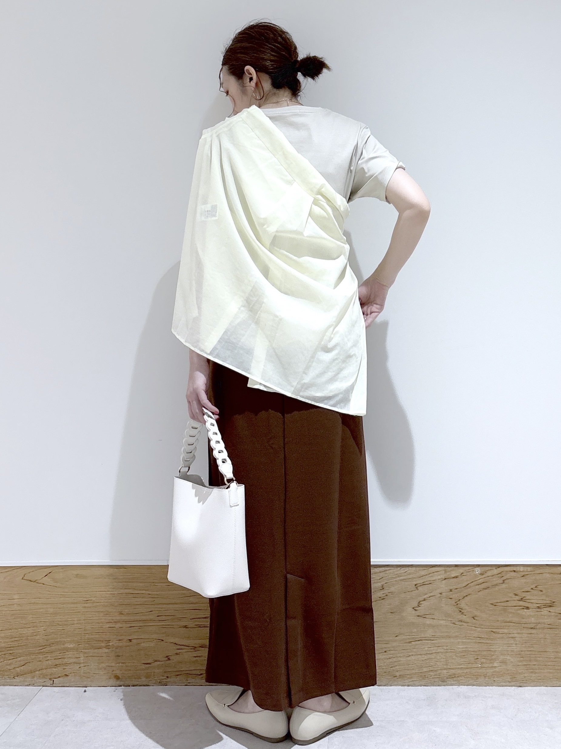 はなさんの「OPAQUE.CLIP｜オーガニックコットン混ベーシックTシャツ【洗濯機OK】《SS～LL》」を使ったコーディネート
