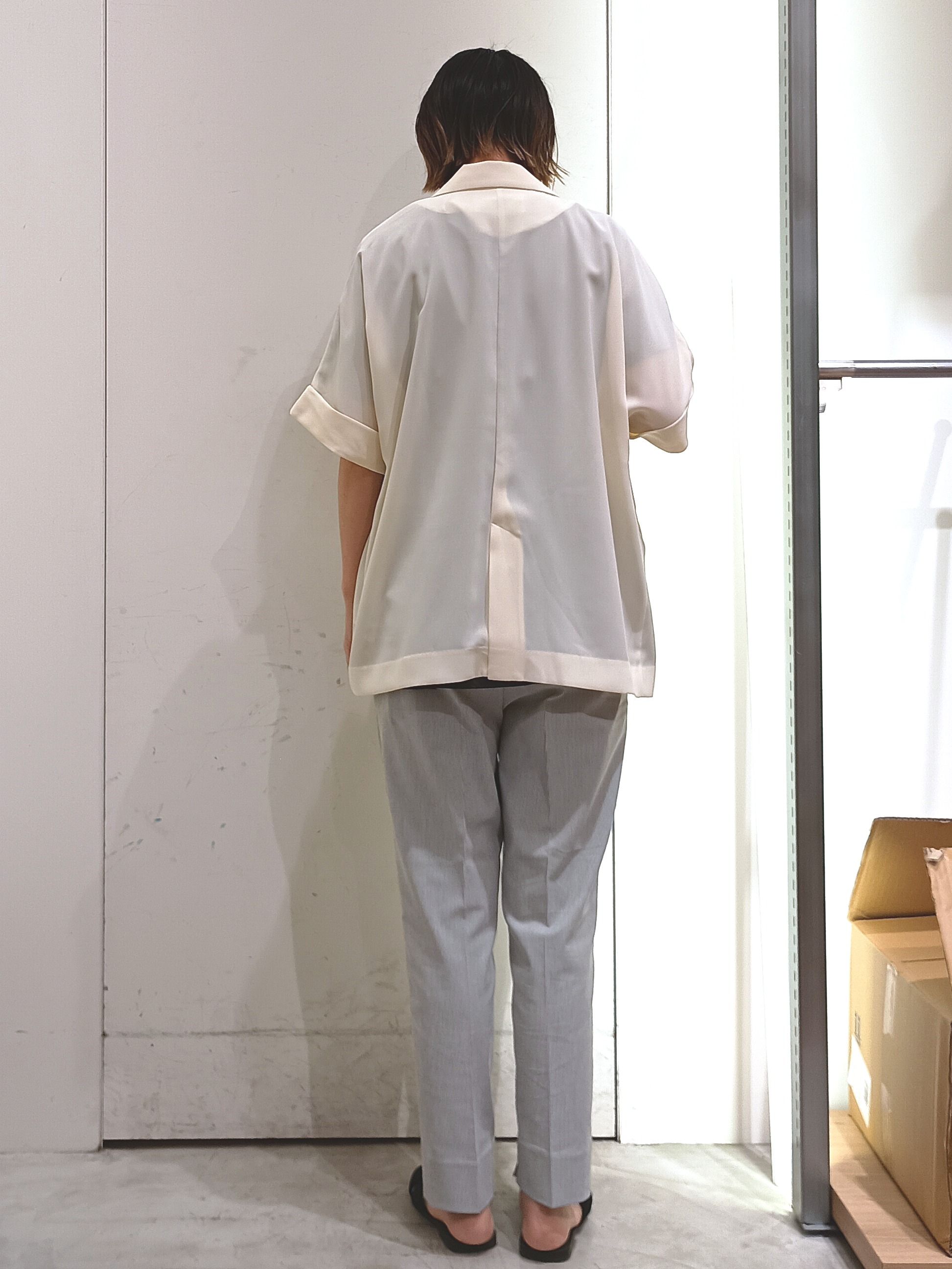 shinkoさんの「OPAQUE.CLIP｜【接触冷感／吸水速乾／防シワ】リネンライクテーラードジャケット《洗濯機OK》」を使ったコーディネート