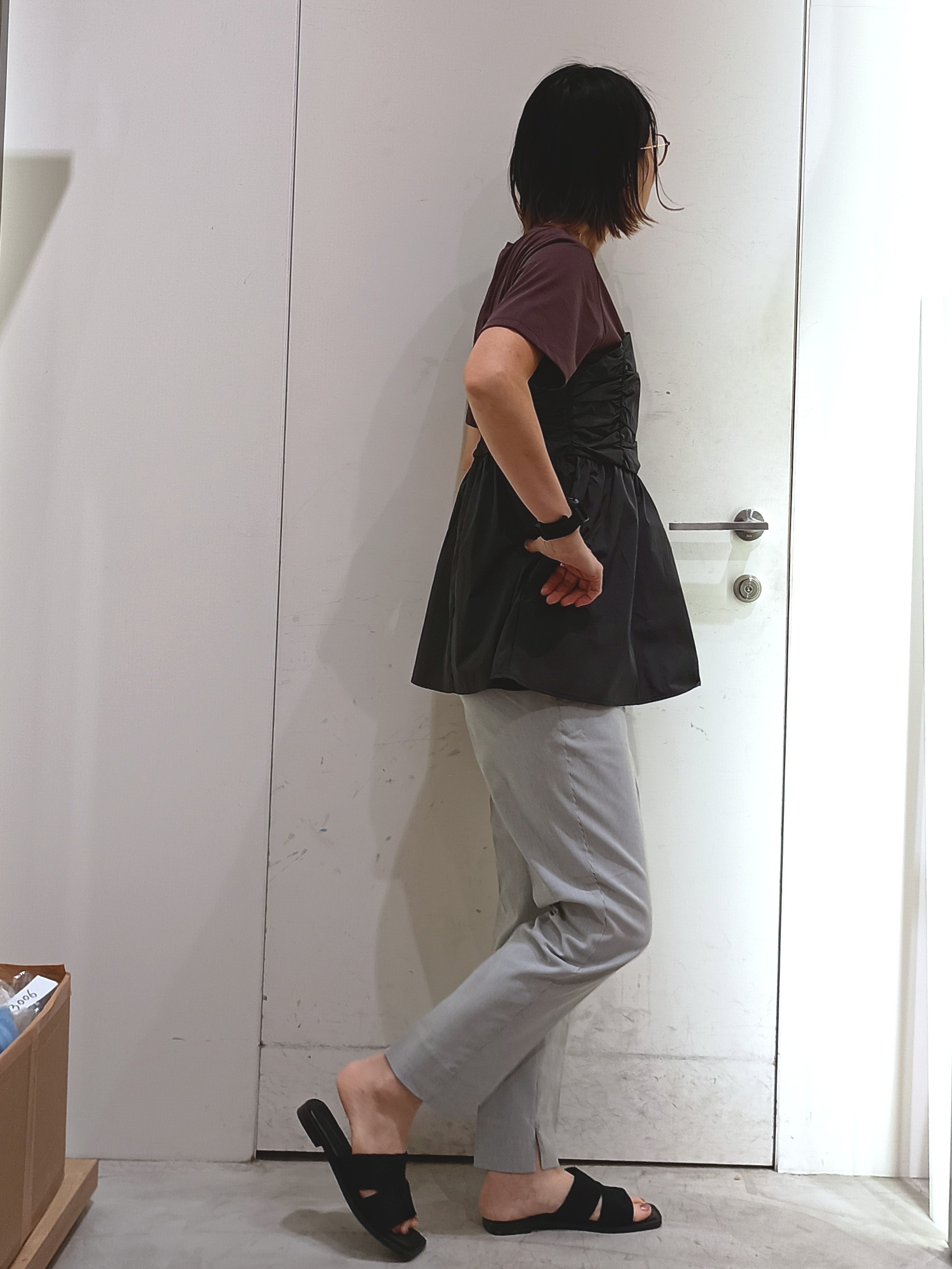 shinkoさんの「OPAQUE.CLIP｜ビスチェドッキングカットソー【洗濯機OK】」を使ったコーディネート