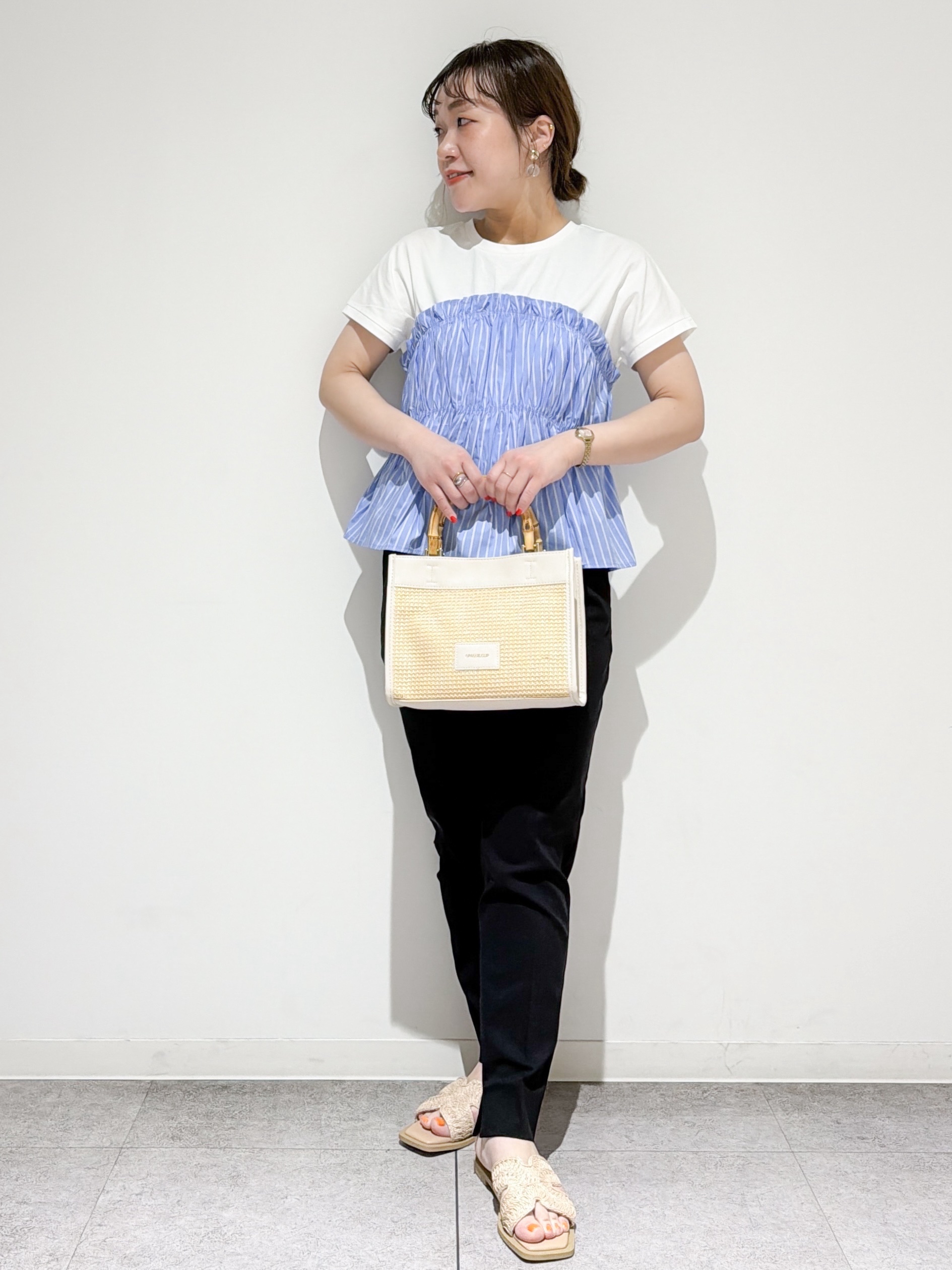 すずママさんの「OPAQUE.CLIP｜ビスチェドッキングTシャツ【洗濯機OK】」を使ったコーディネート