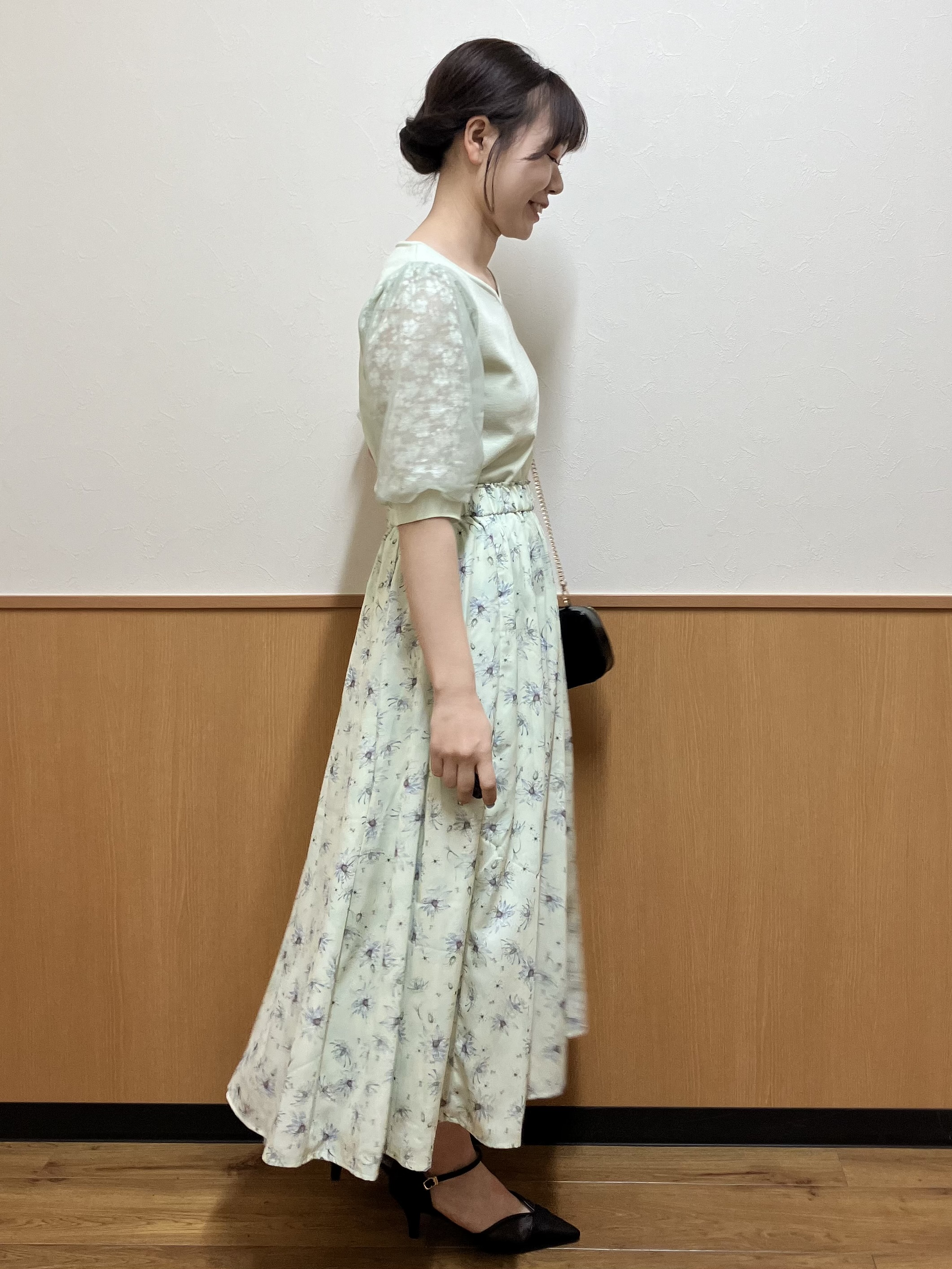 MAYUKIさんの「index｜【UVケア】レーススリーブハートネックニット《洗濯機OK／抗ピル／XS～LL》」を使ったコーディネート