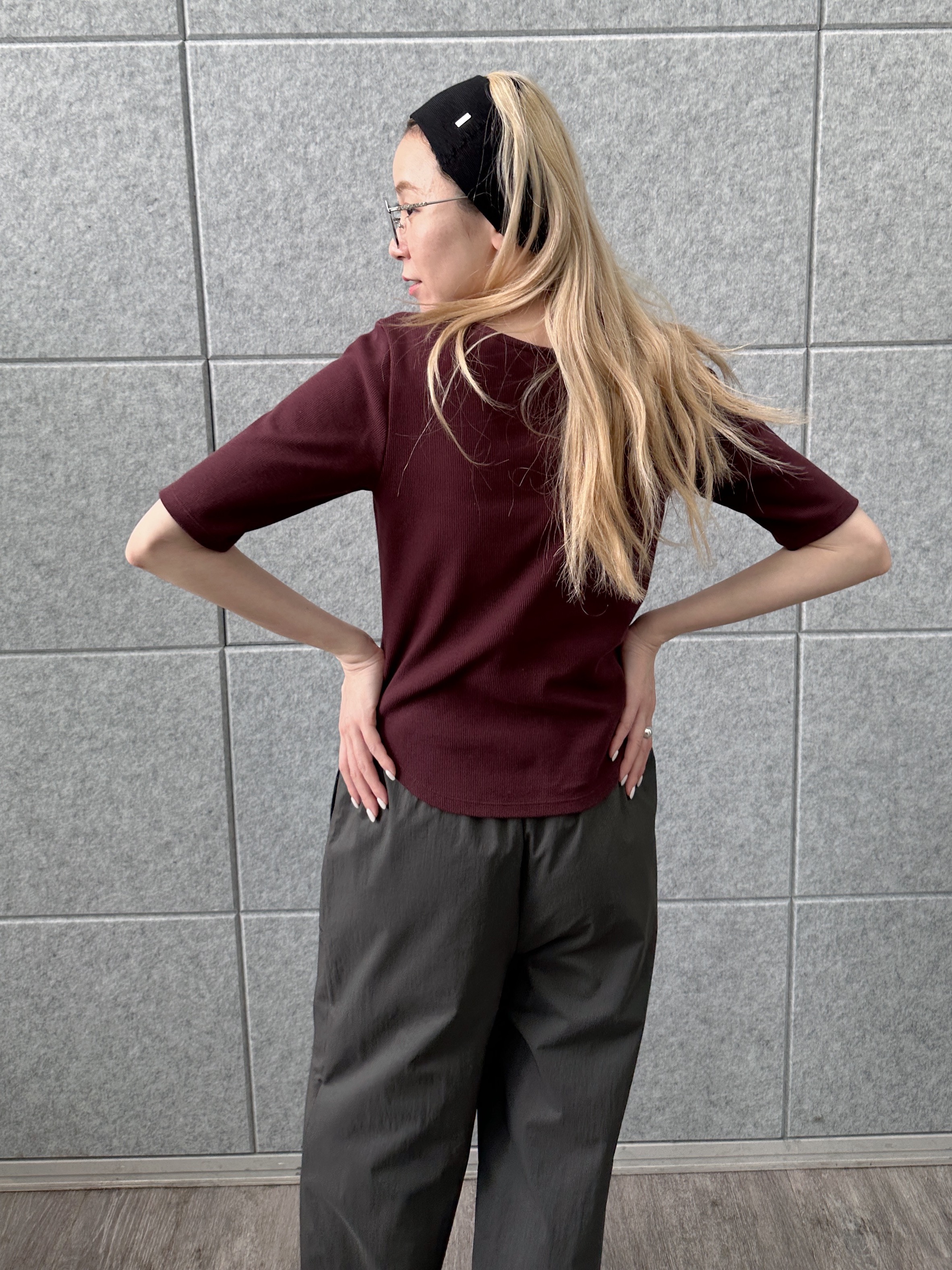 Buyer sakkoさんの「CODE A｜rib jersey point neck tee」を使ったコーディネート