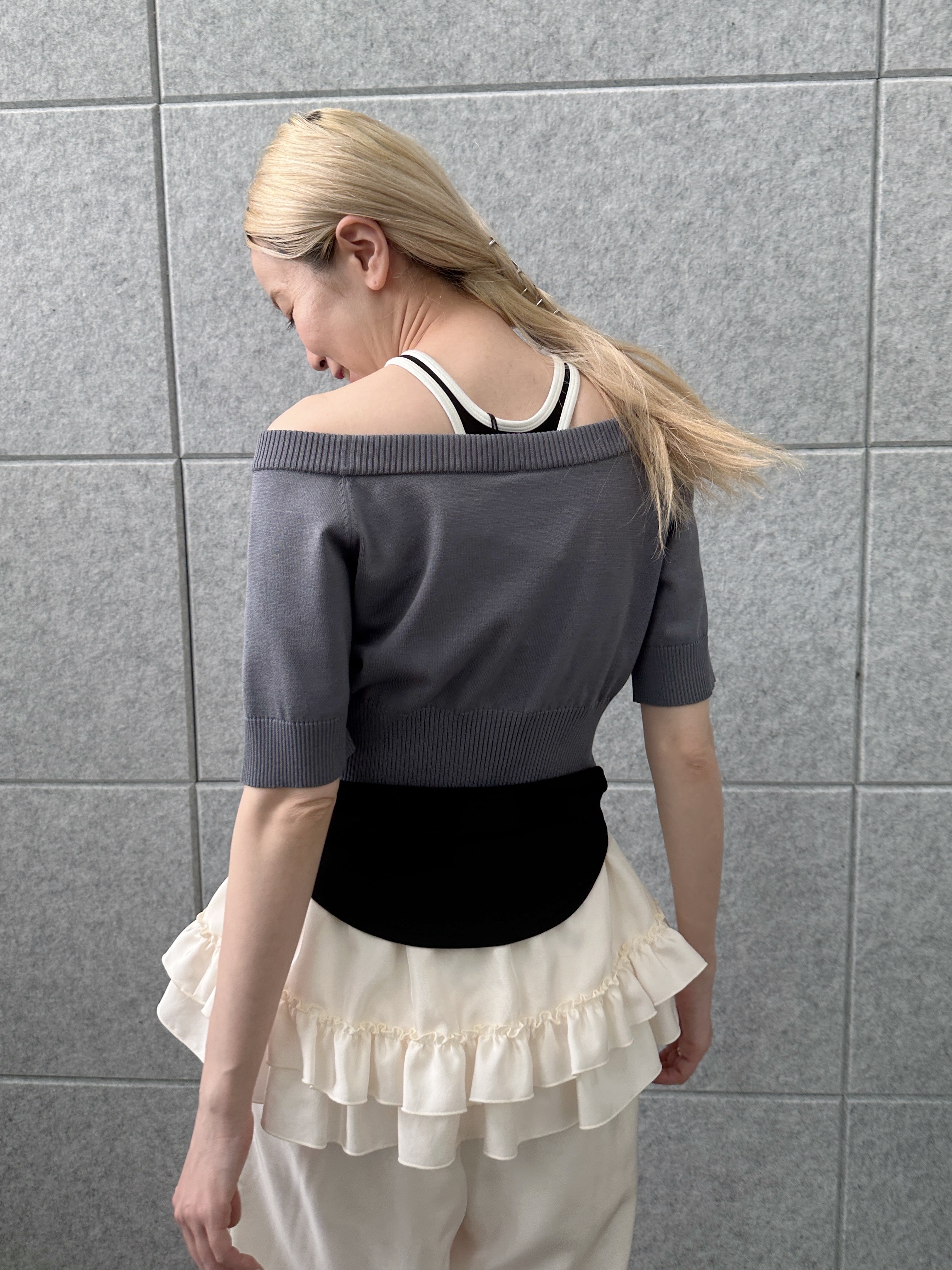 Buyer sakkoさんの「CODE A｜design knit short cardigan」を使ったコーディネート