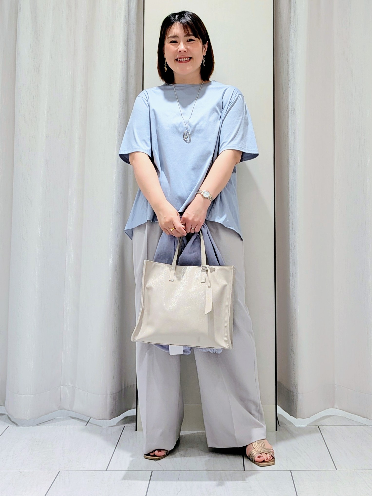 Onumaさんの「UNTITLED｜【洗える/Tシャツ】異素材ドッキングプルオーバー」を使ったコーディネート