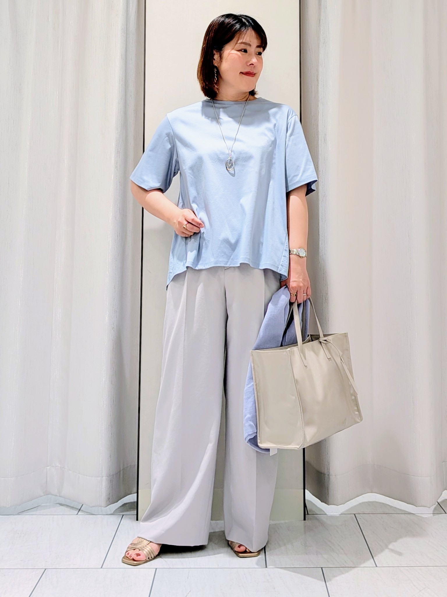 Onumaさんの「UNTITLED｜【洗える/Tシャツ】異素材ドッキングプルオーバー」を使ったコーディネート
