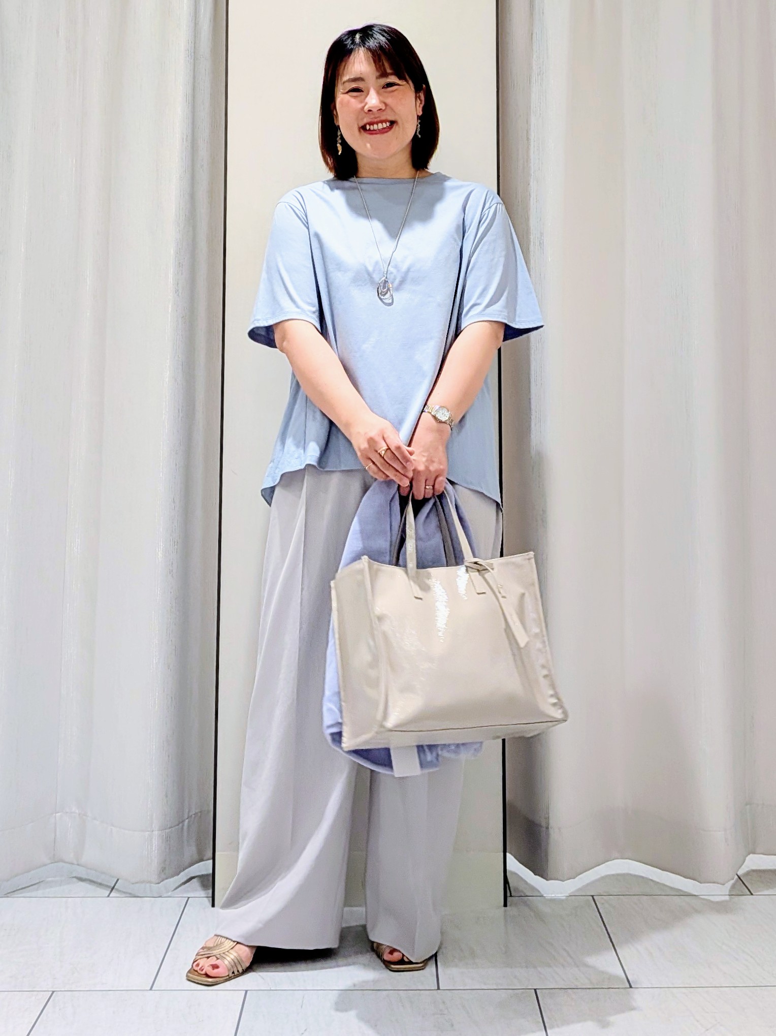Onumaさんの「UNTITLED｜【洗える/Tシャツ】異素材ドッキングプルオーバー」を使ったコーディネート