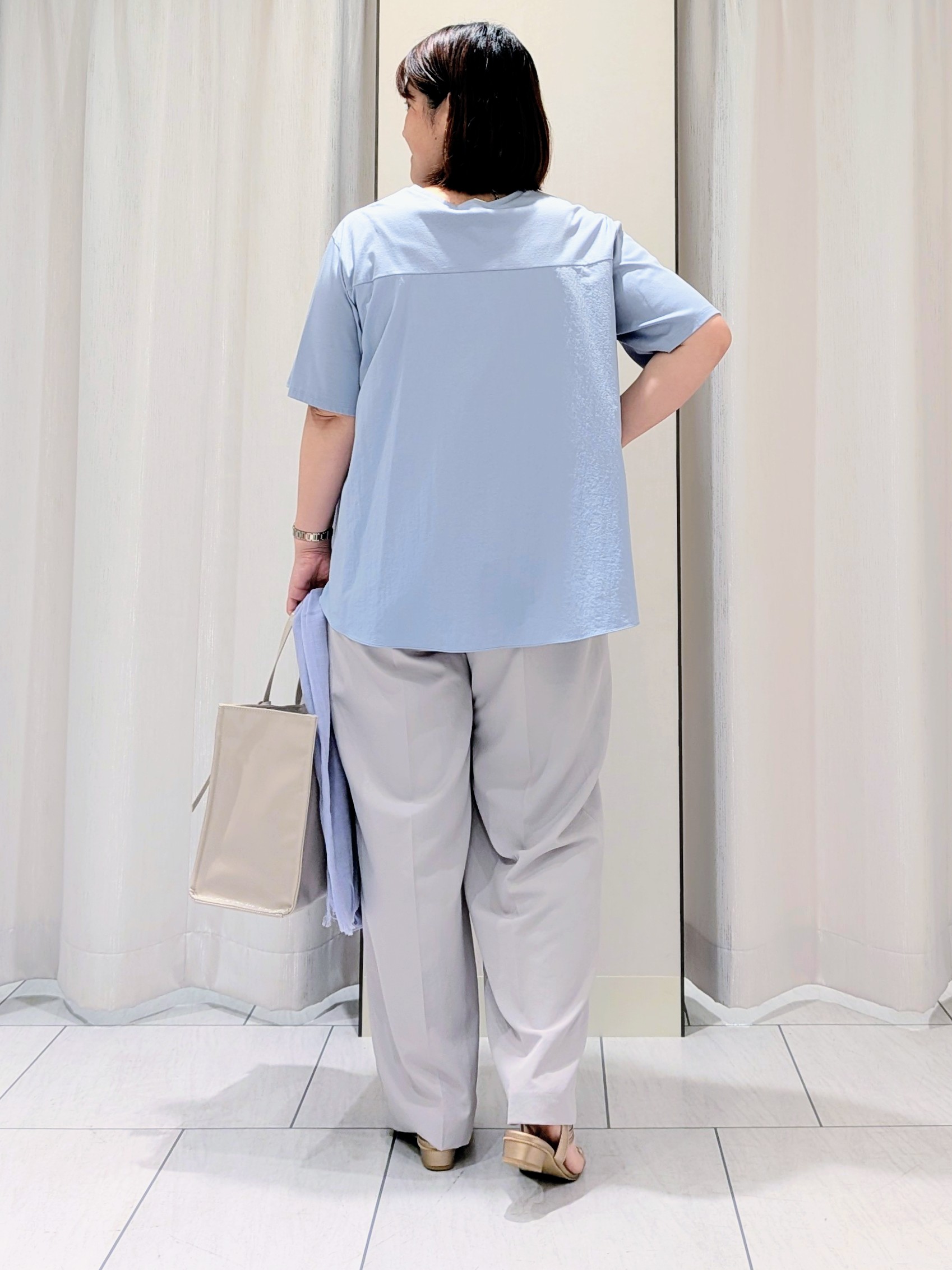 Onumaさんの「UNTITLED｜【洗える/Tシャツ】異素材ドッキングプルオーバー」を使ったコーディネート