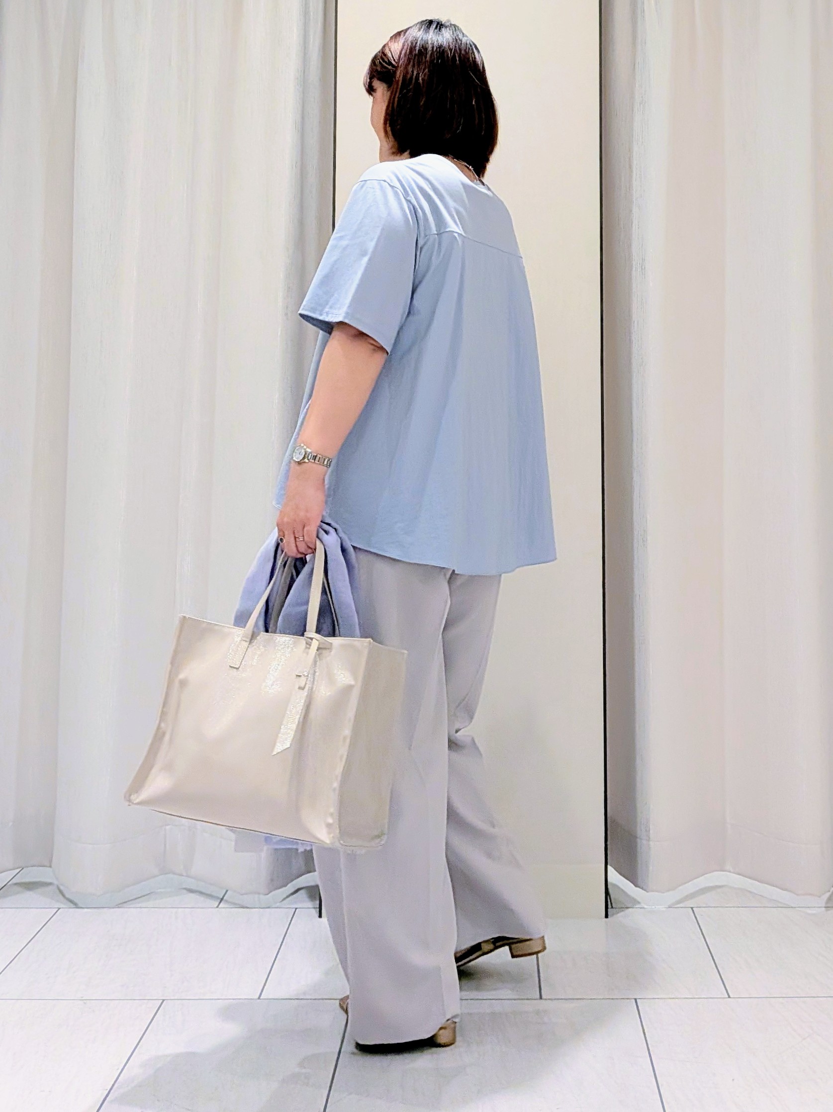 Onumaさんの「UNTITLED｜【洗える/Tシャツ】異素材ドッキングプルオーバー」を使ったコーディネート