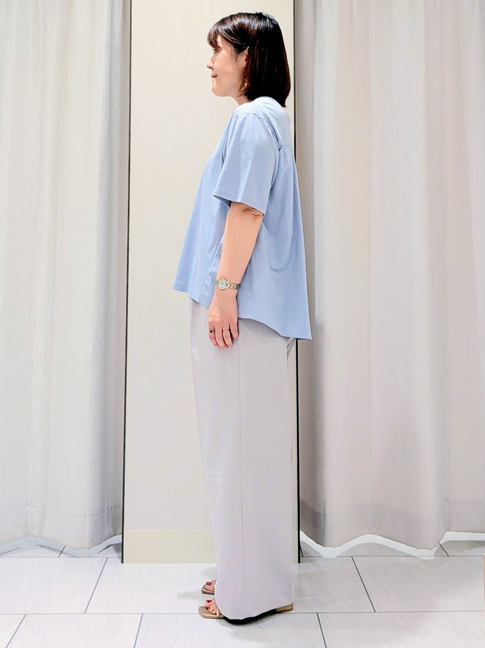 Onumaさんの「UNTITLED｜【洗える/Tシャツ】異素材ドッキングプルオーバー」を使ったコーディネート