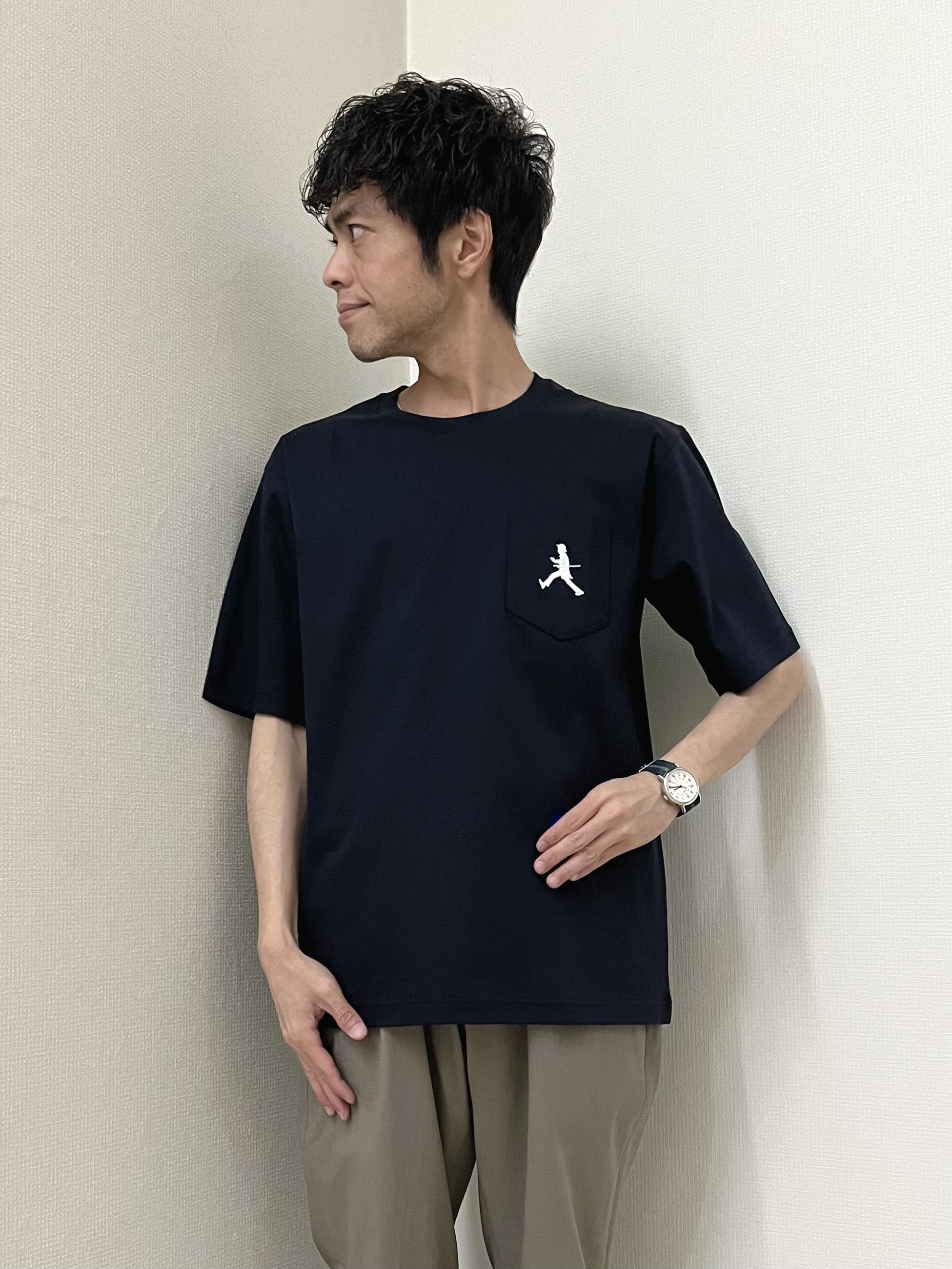 URAさんの「TAKEO KIKUCHI｜【吸汗速乾】タイル柄プリント 半袖シャツ」を使ったコーディネート