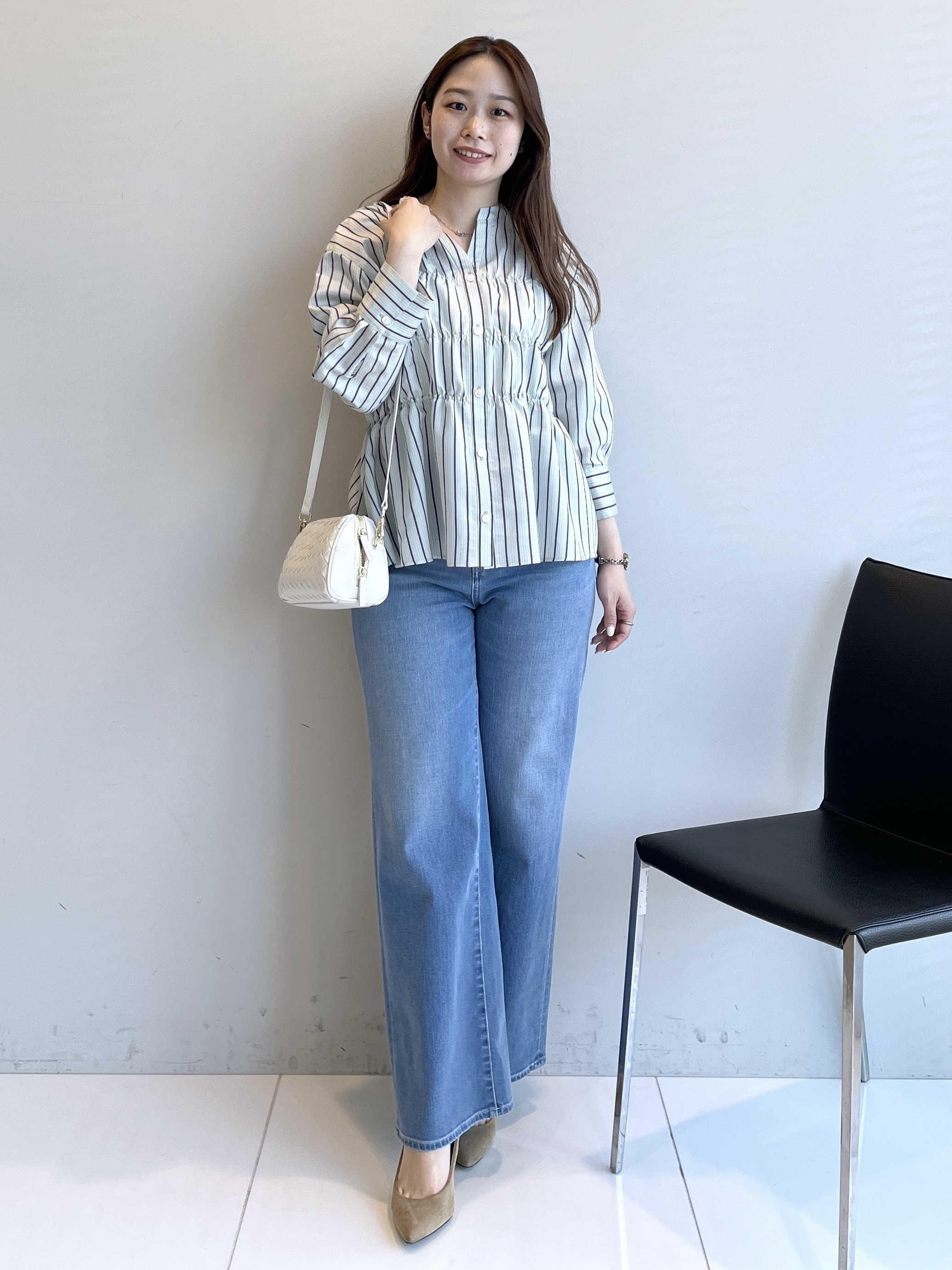 Saekoさんの「UNTITLED｜ストライプシャーリングブラウス」を使ったコーディネート