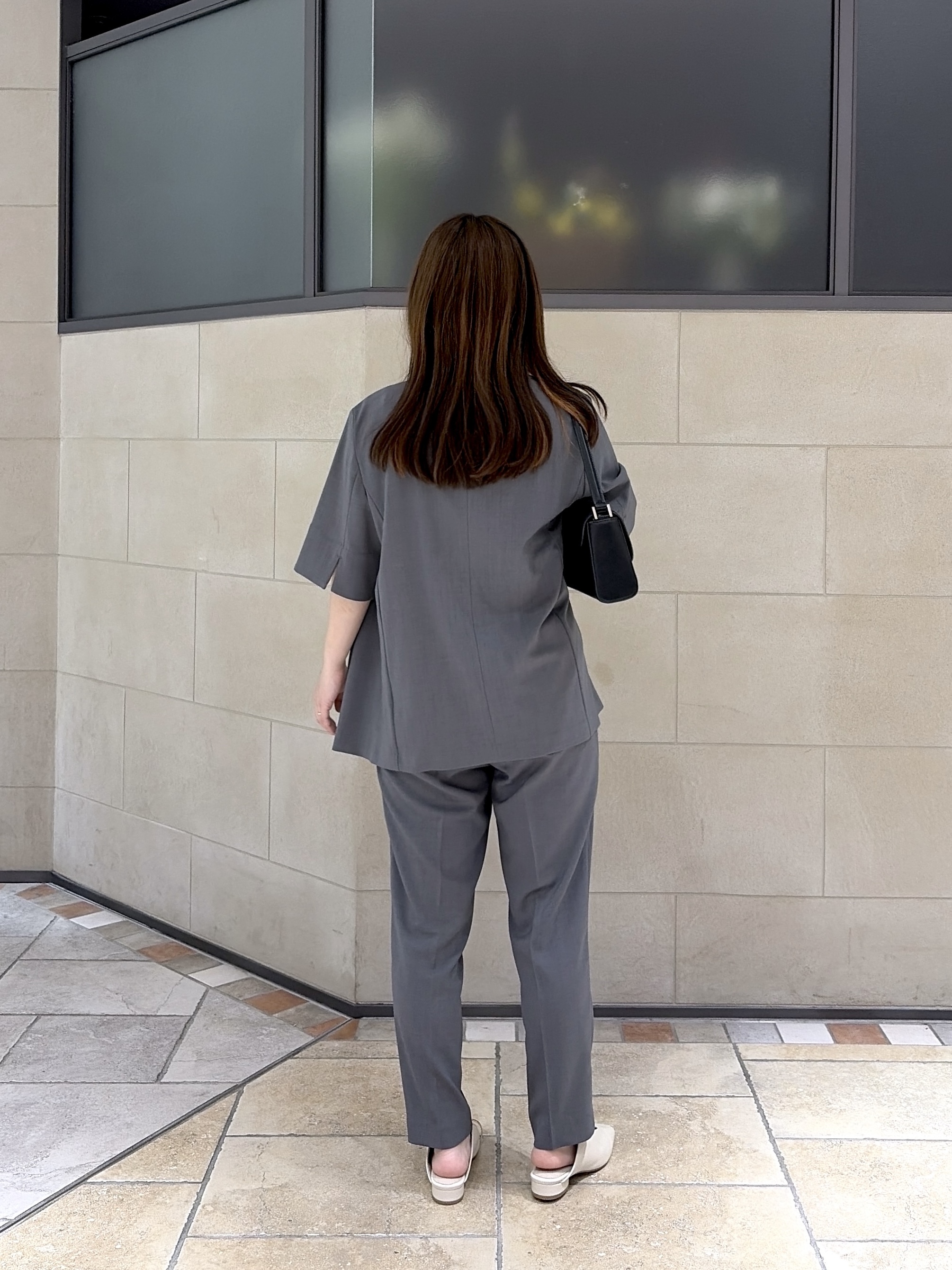 よねさんの「INDIVI｜Comfy SET UP｜ハーフスリーブジャケット【セットアップ対応／通勤／接触冷感／UVカット】」を使ったコーディネート