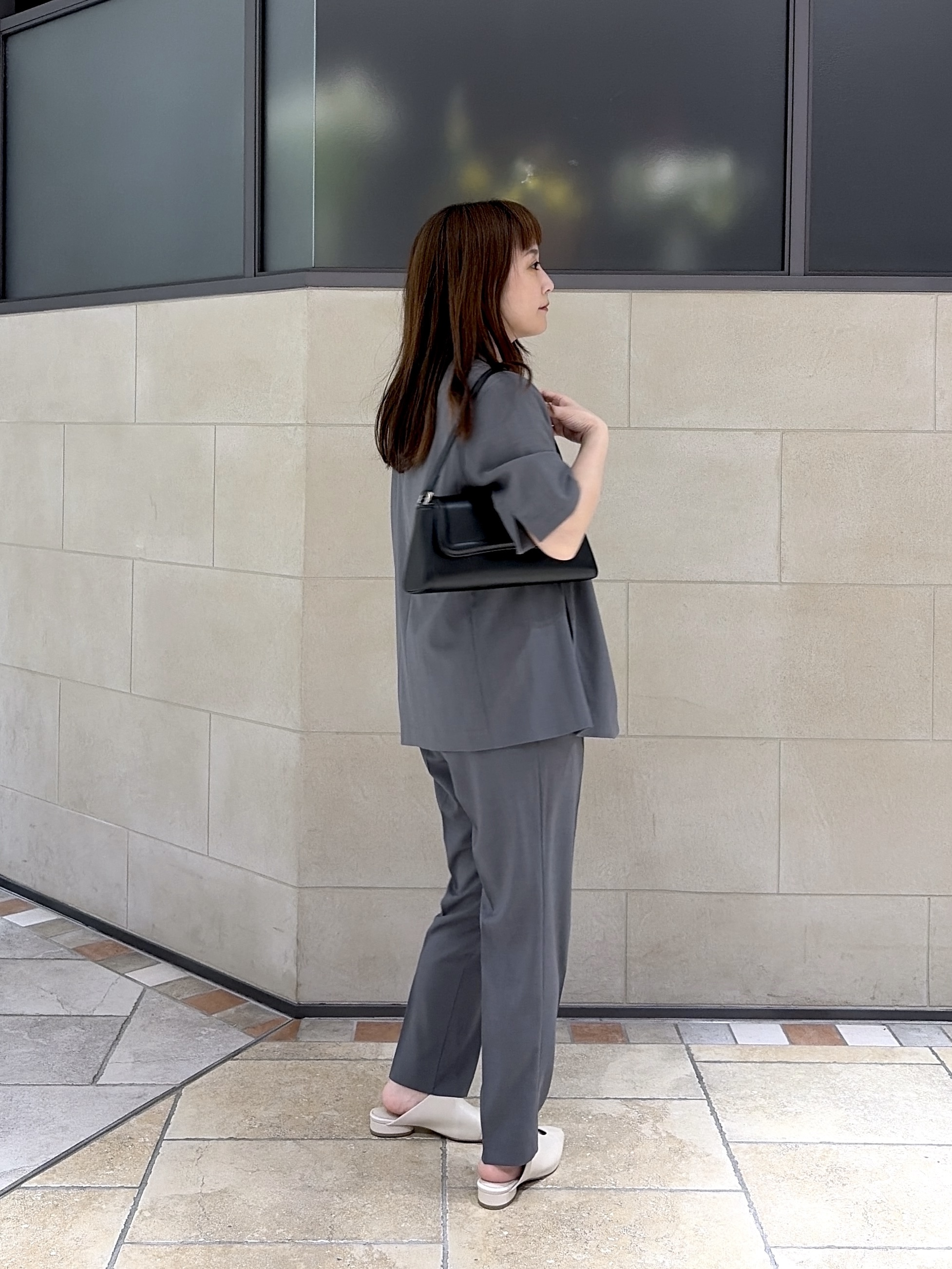 よねさんの「INDIVI｜Comfy SET UP｜ハーフスリーブジャケット【セットアップ対応／通勤／接触冷感／UVカット】」を使ったコーディネート