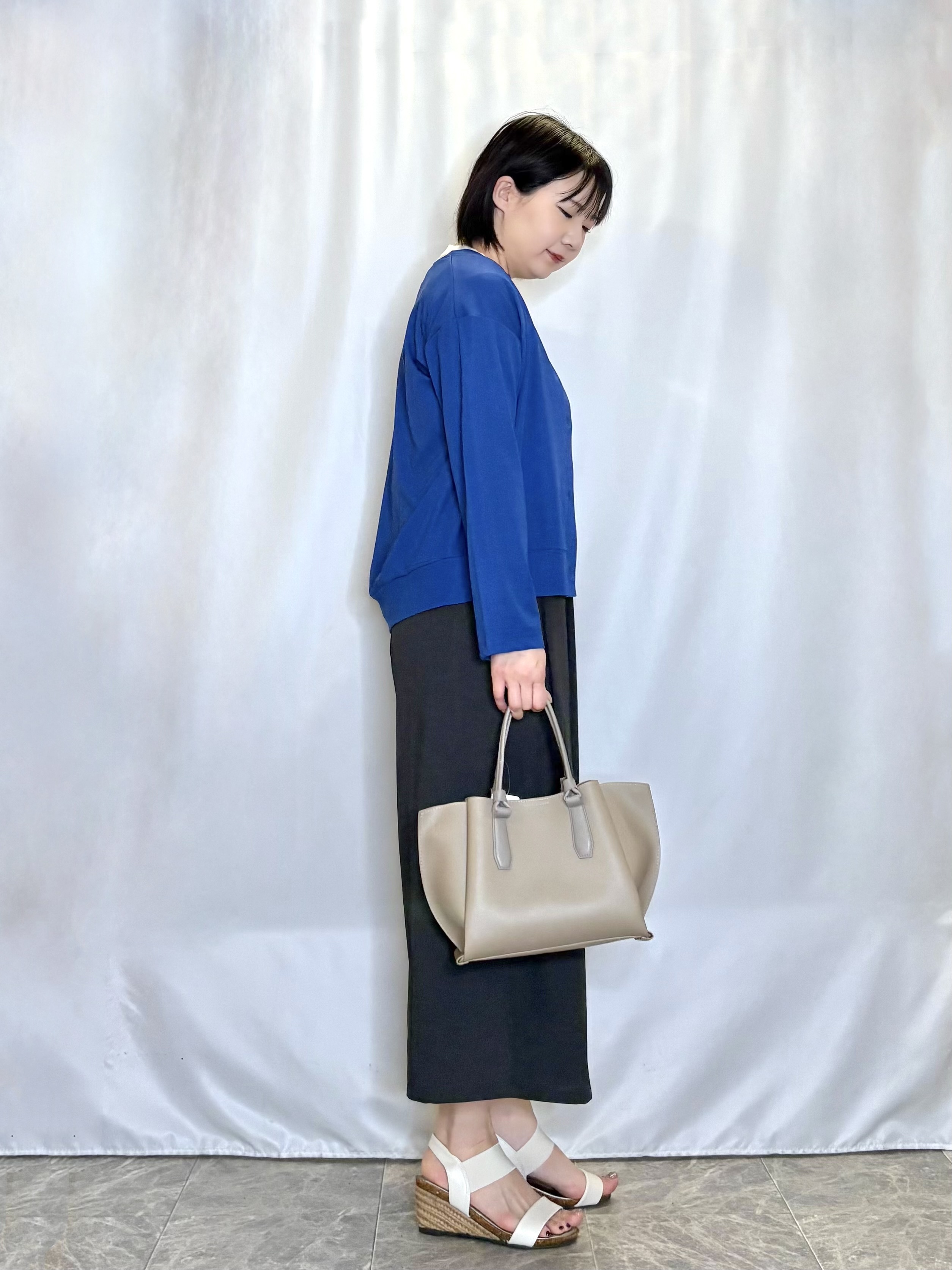 ネリさんの「SHOO･LA･RUE｜【UV/S-LL】着ごこちなめらか カノコ編みカーディガン」を使ったコーディネート