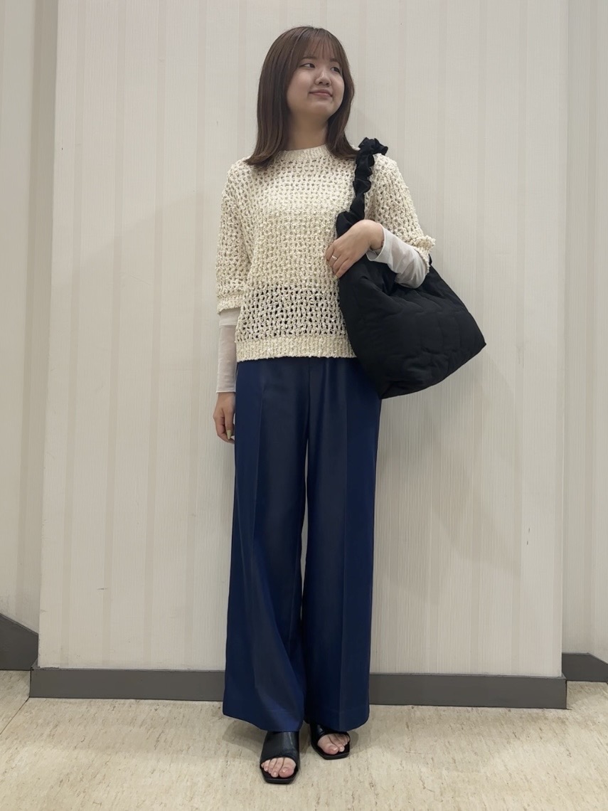 ちひさんの「INDIVI｜【洗える／UVケア／SETUP可能】デニムライクワイドパンツ」を使ったコーディネート