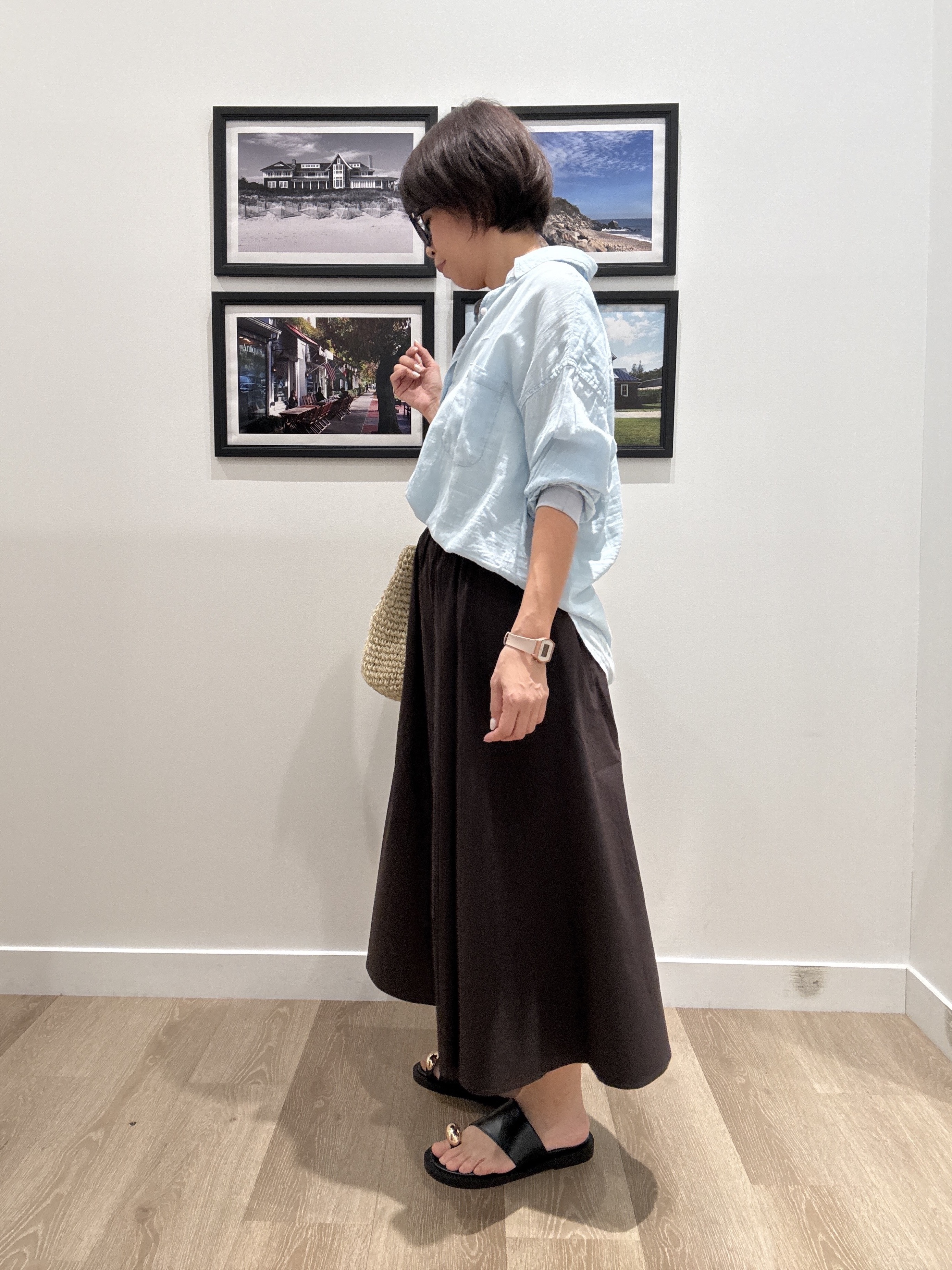 Naoさんの「Dessin｜【セットアップ可/洗える】2オンスシアーデニムシャツ」を使ったコーディネート