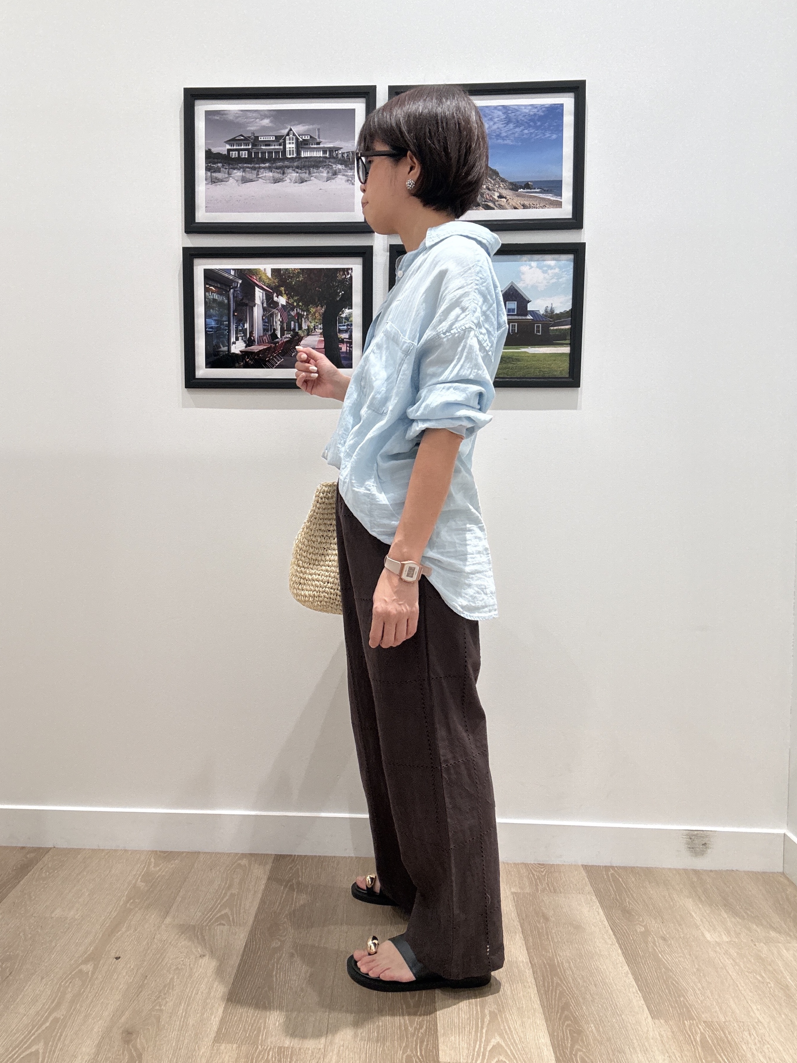 Naoさんの「Dessin｜【セットアップ可/洗える】2オンスシアーデニムシャツ」を使ったコーディネート
