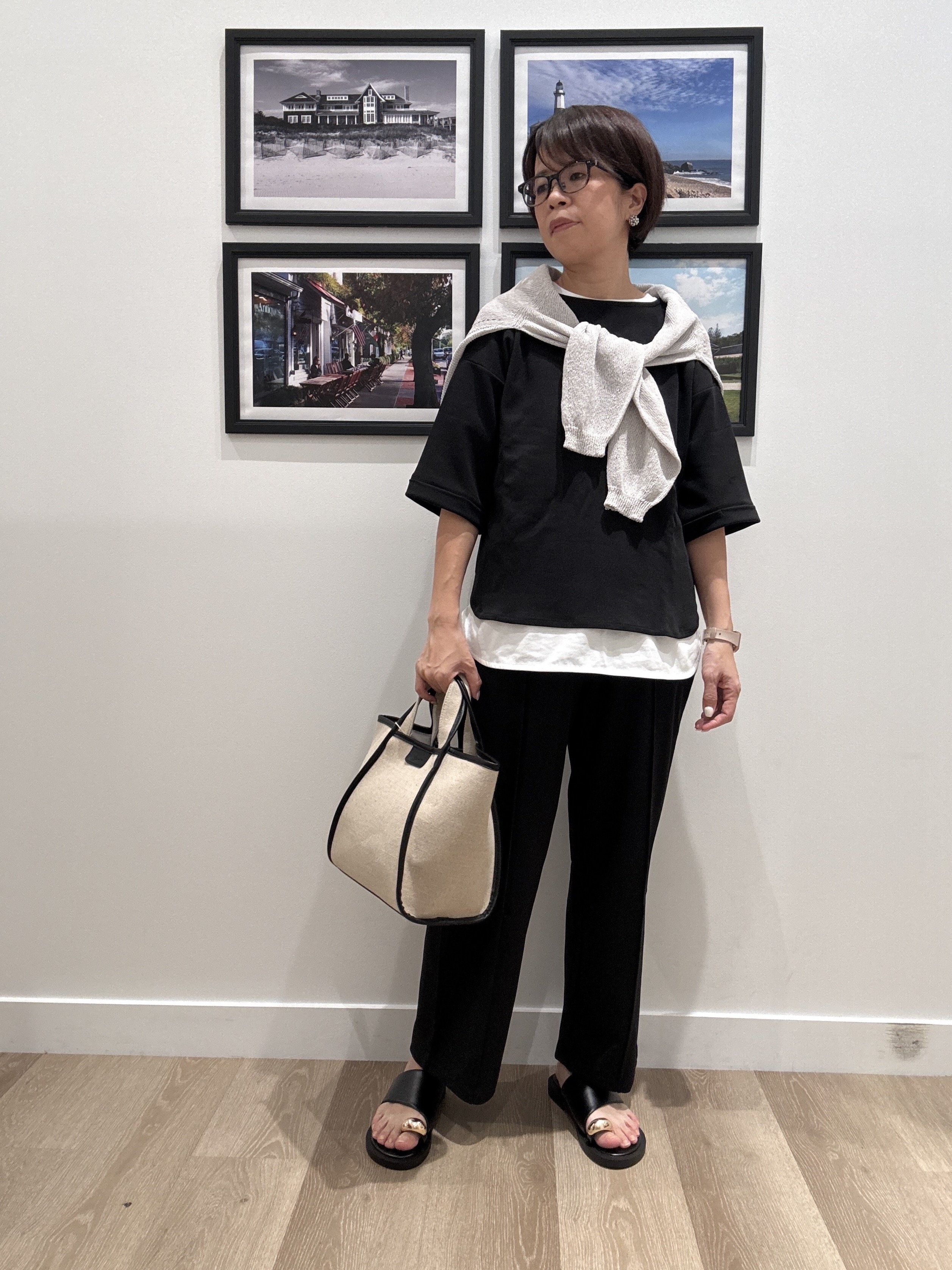 Naoさんの「Dessin｜【2点セット/洗える】ジョーゼットセットアップ」を使ったコーディネート