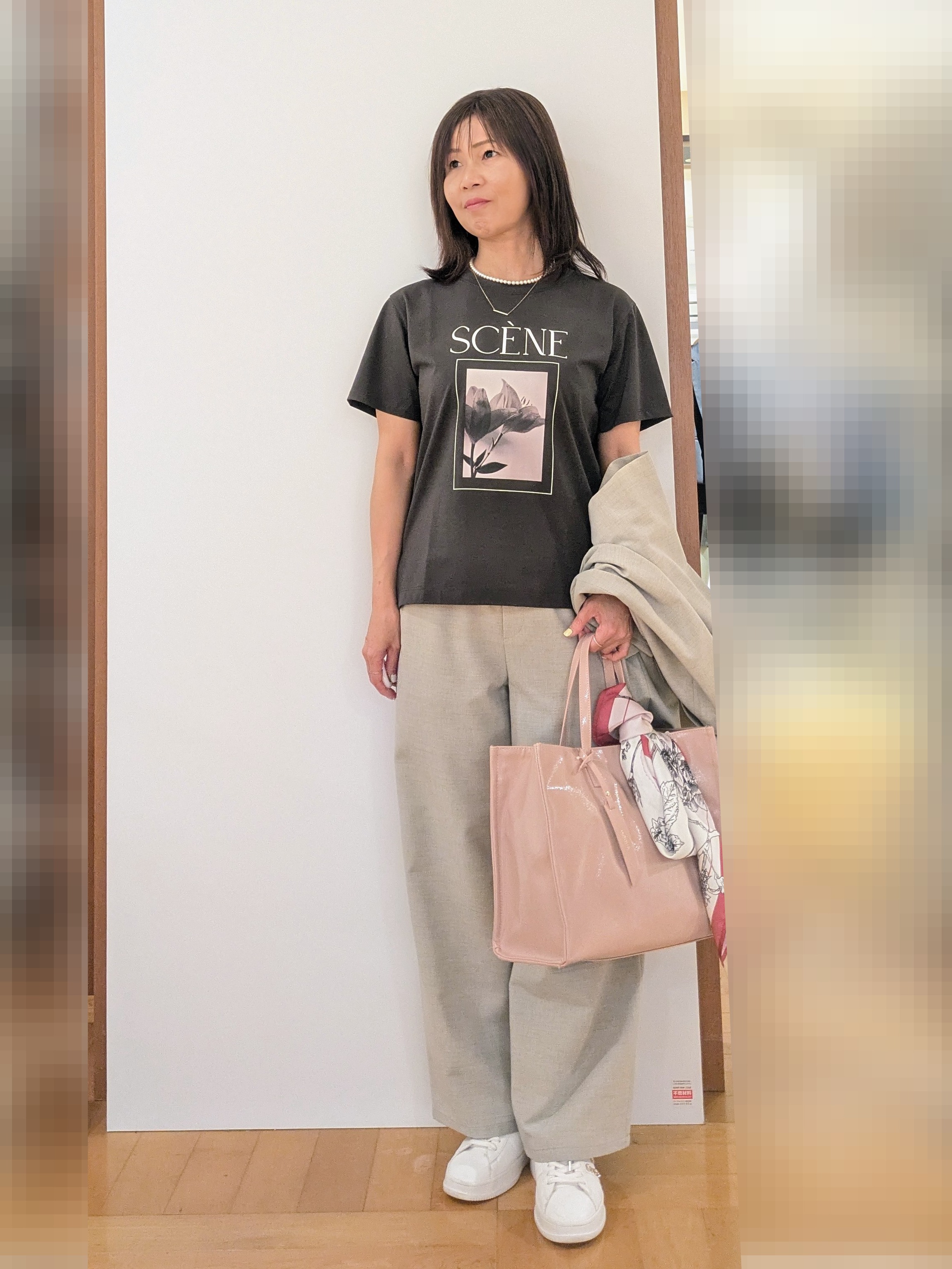 laverさんの「UNTITLED｜【シワになりにくい/セットアップ可/接触冷感】ハーフスリーブジャケット」を使ったコーディネート