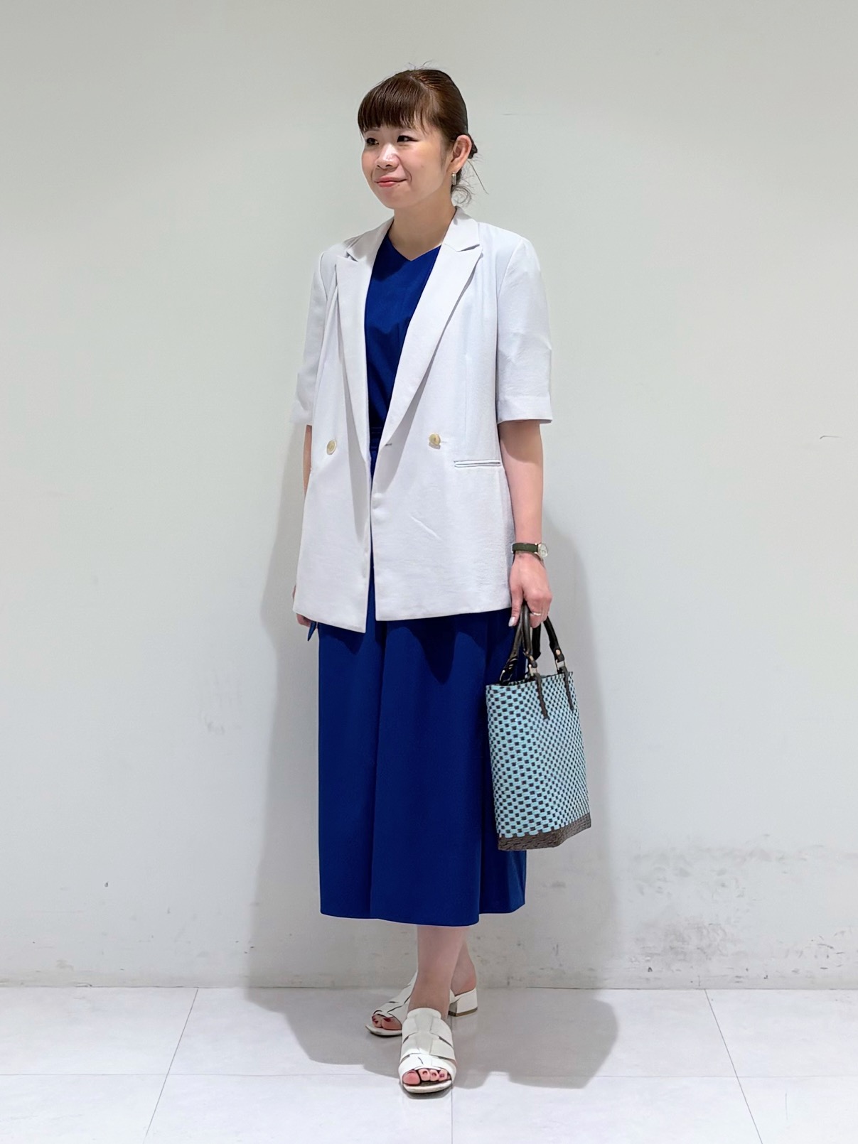 tsuyuさんの「INDIVI｜【着る日傘】ハーフスリーブダブルジャケット」を使ったコーディネート